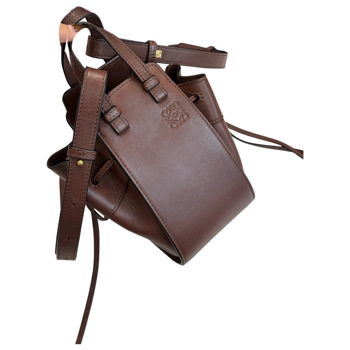 Hammock leather crossbody bag