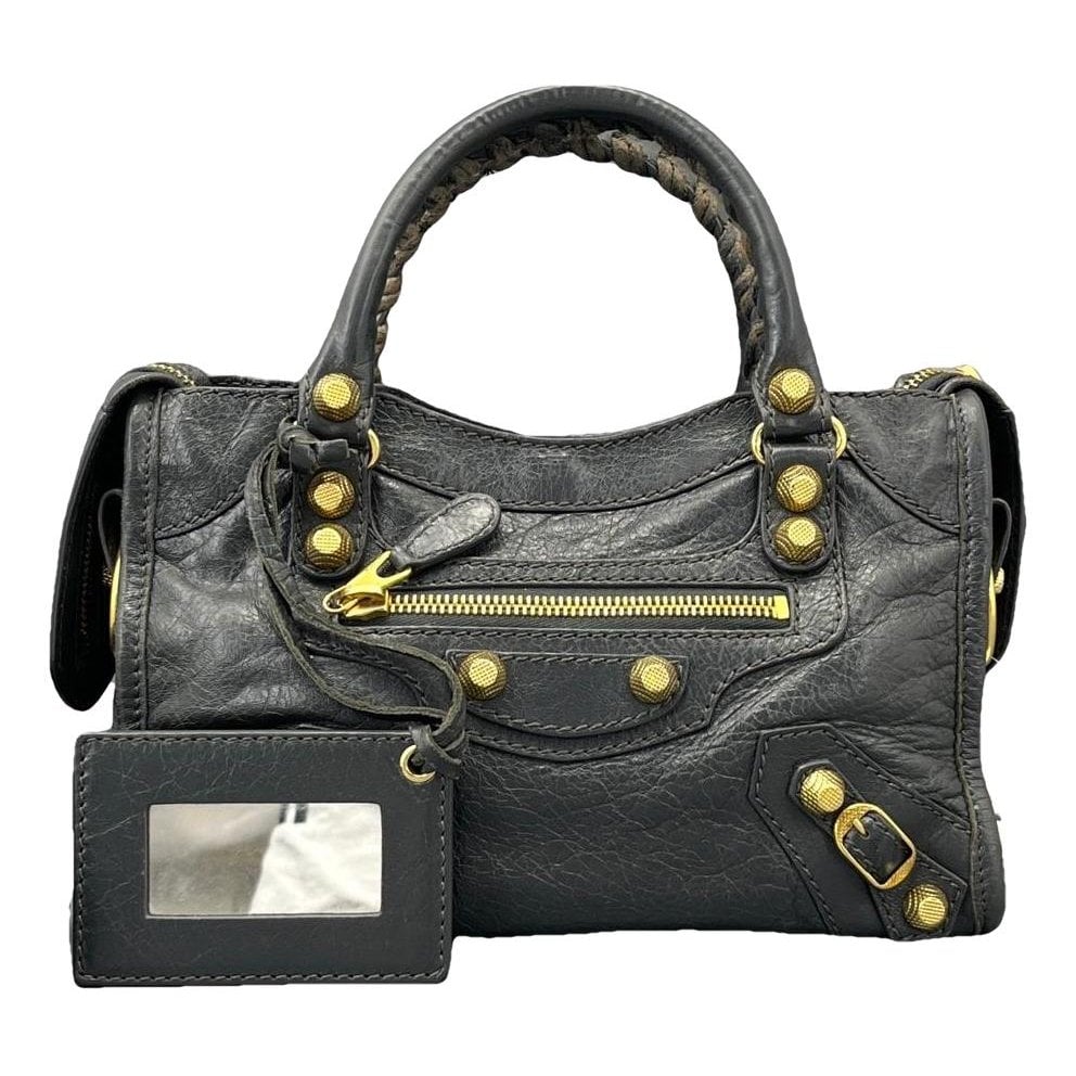 City leather handbag