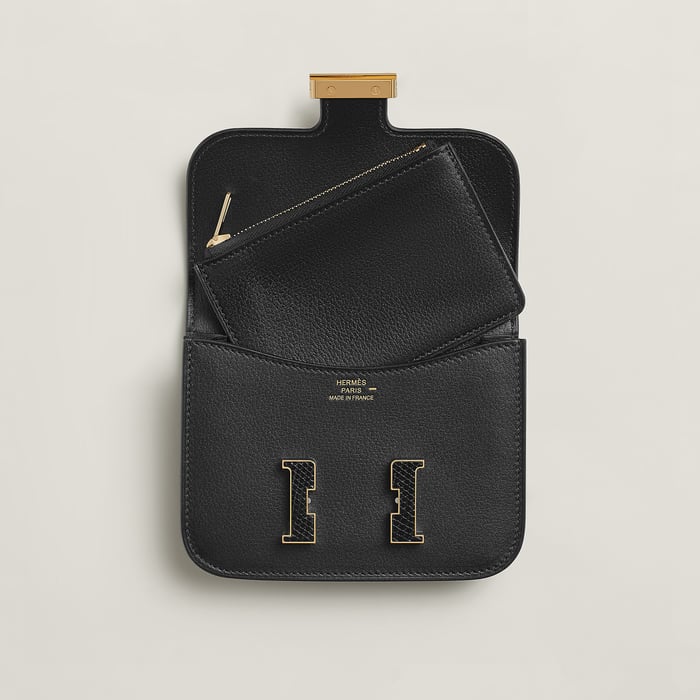 Noir Constance Slim Wallet