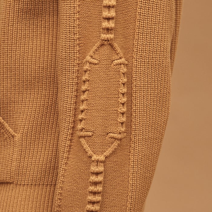 Marron Ocre Hooded Sweater