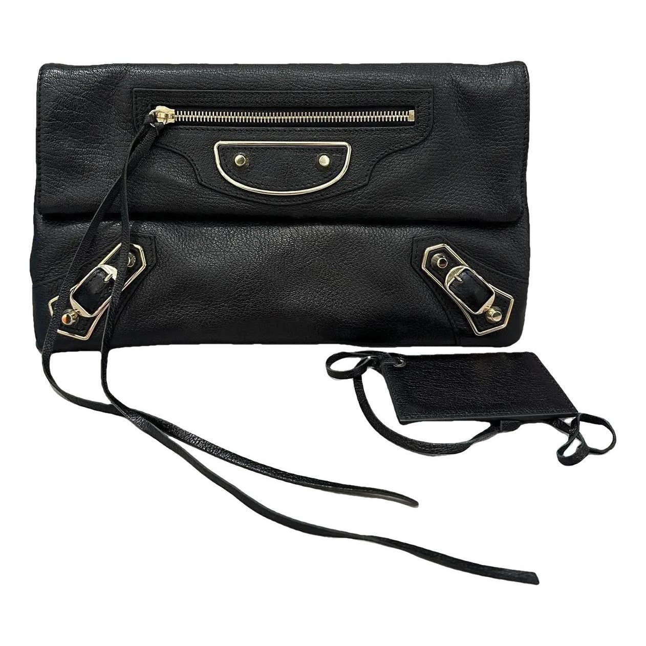 Envelop leather clutch bag