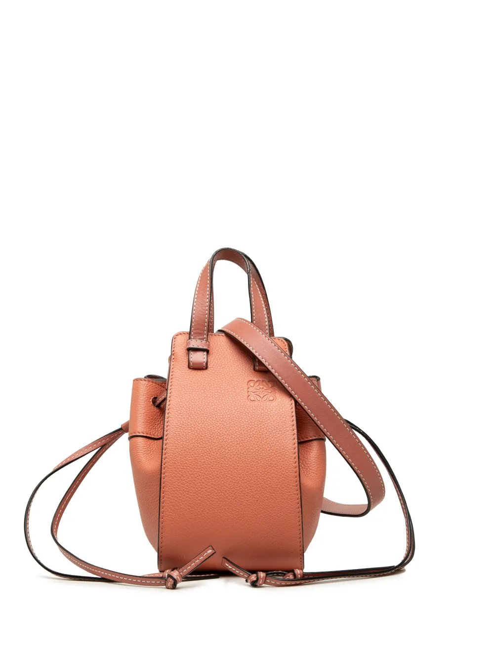 2018 Mini Grained Calfskin Drawstring Hammock Bag satchel