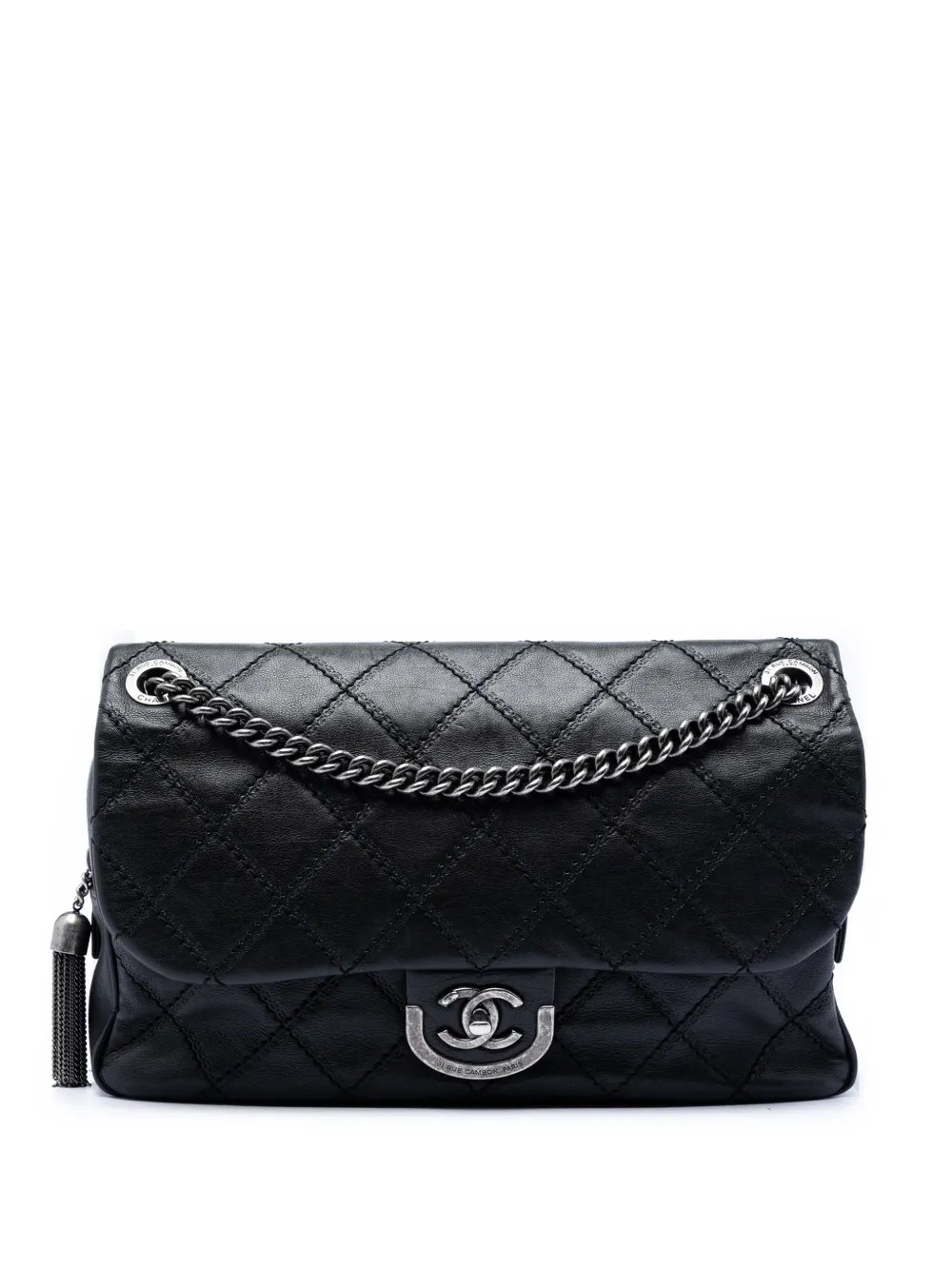2013-2014 Paris Edinburgh Jumbo Quilted Calfskin Coco Sporran Flap shoulder bag