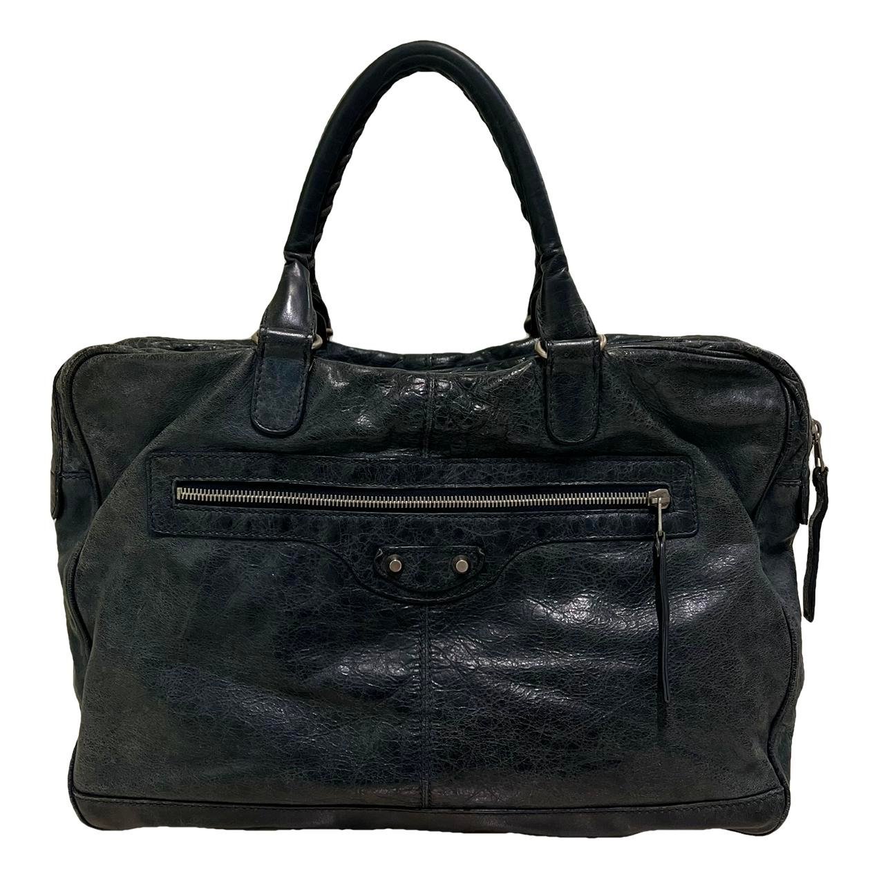 City leather handbag