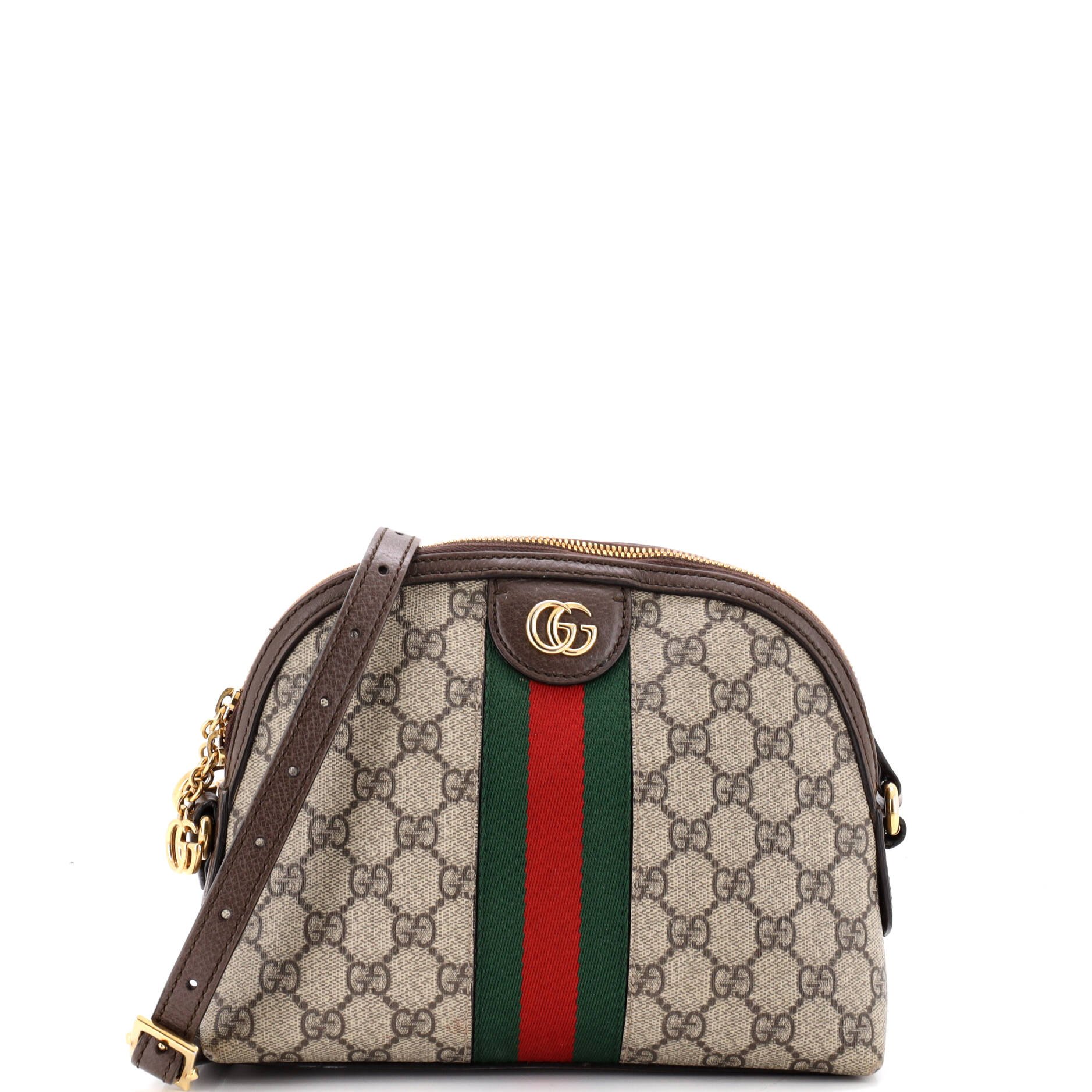 Ophidia Dome Shoulder Bag GG Coated Canvas Small
