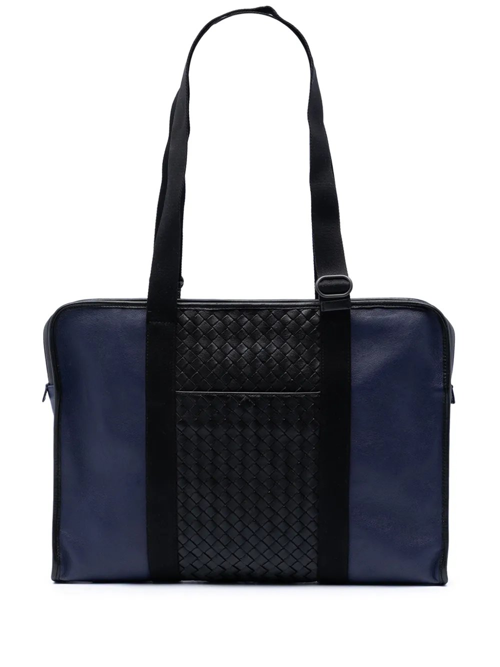 2012-2026 Bicolor Intrecciato Trimmed Nappa business bag