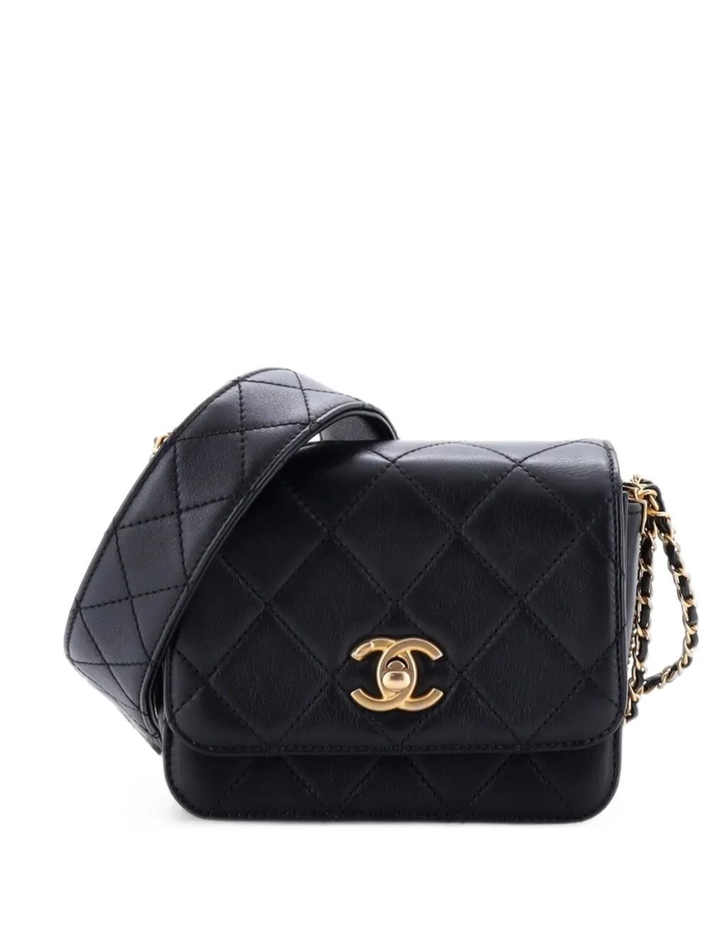 Jewel Woven Chain Bag Quilted Lambskin shoulder bag