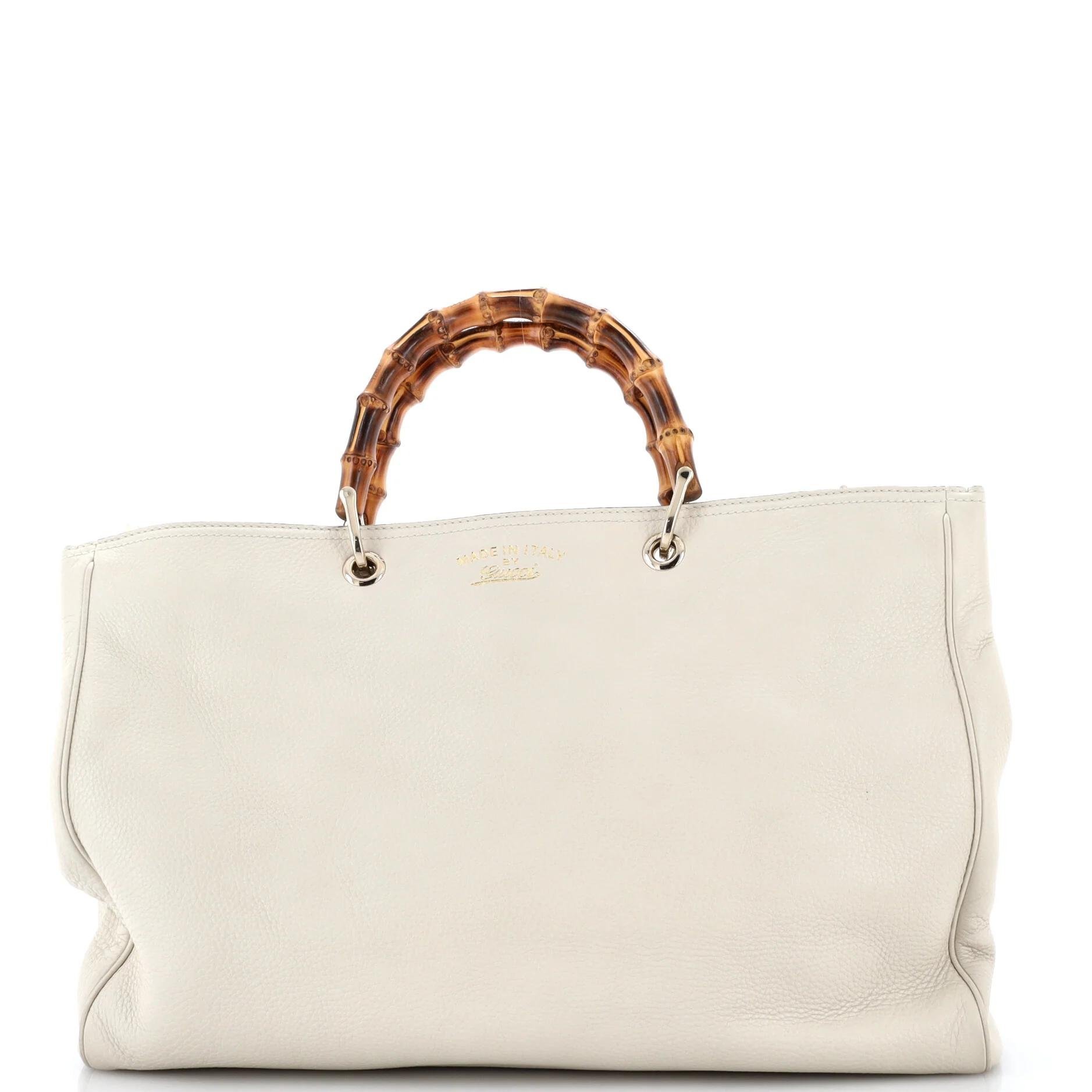 Bamboo Shopper leather tote