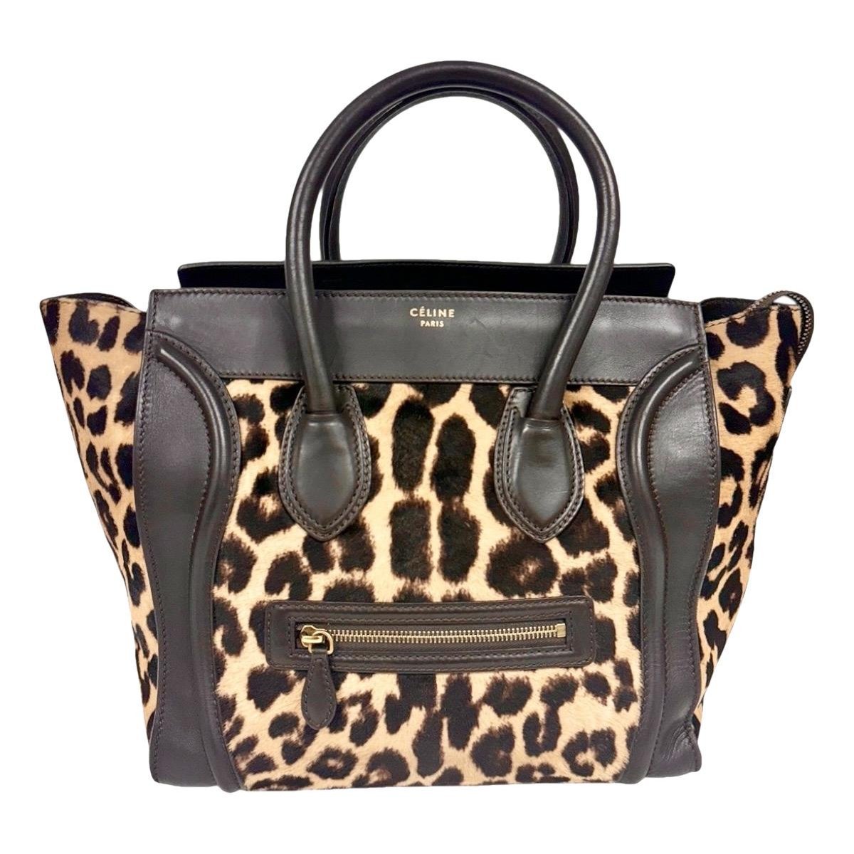 Luggage pony-style calfskin handbag