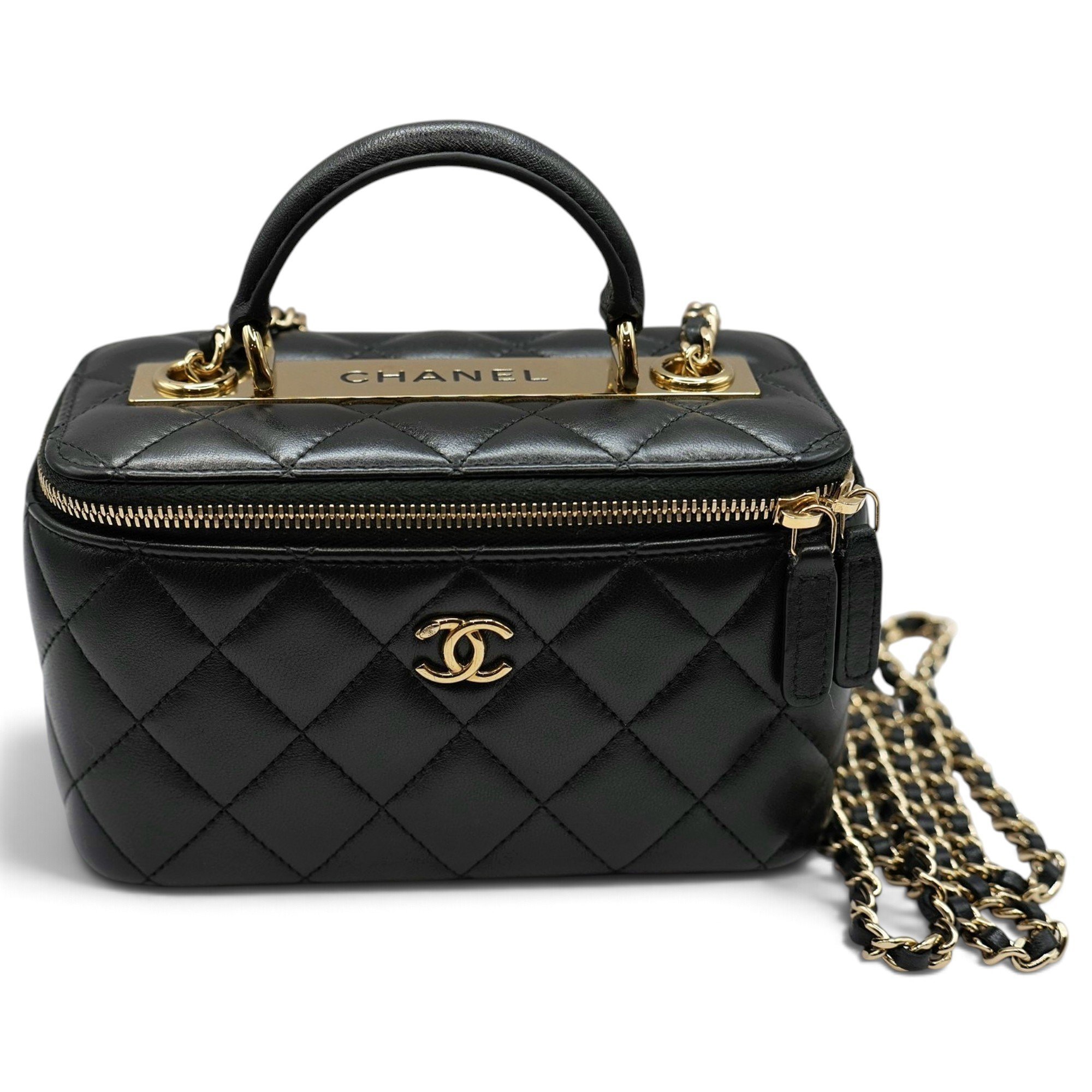 Trendy CC Vanity leather handbag