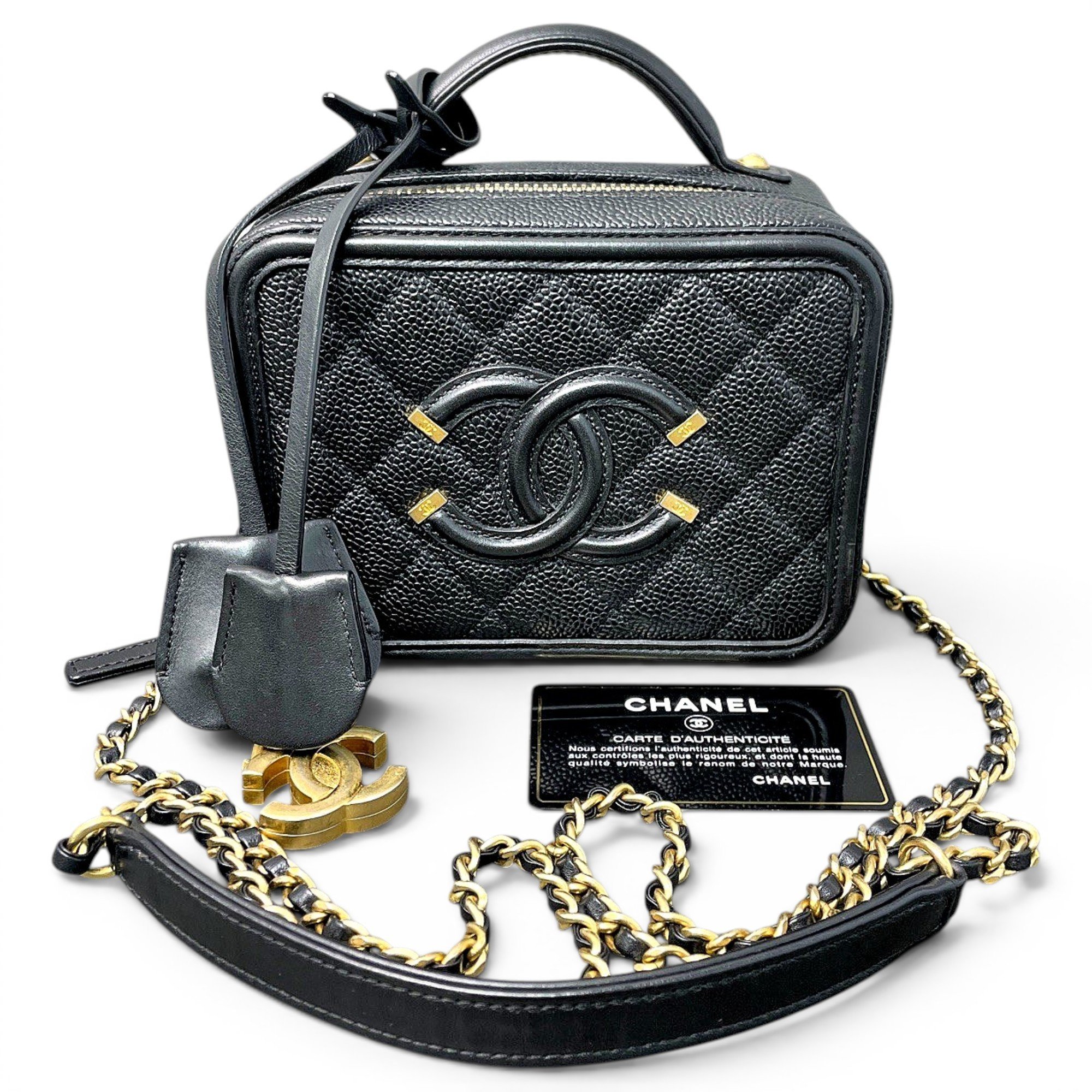 Vanity leather handbag