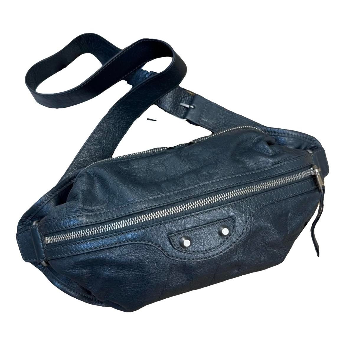 City leather handbag