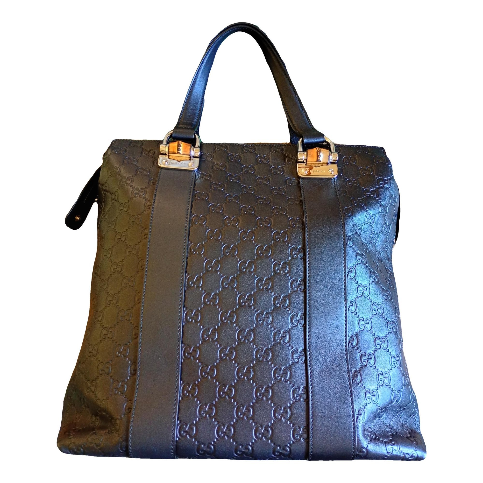 Bamboo Shopper leather tote