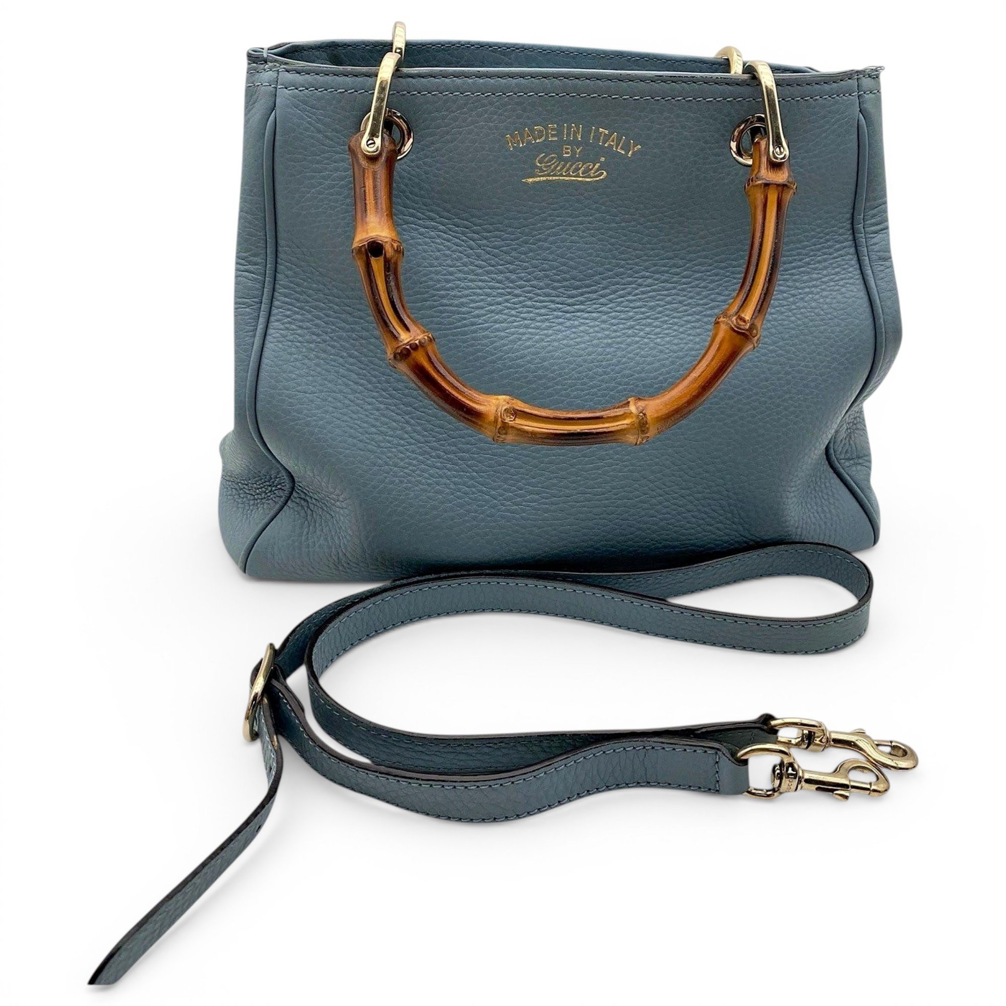 Bamboo leather handbag