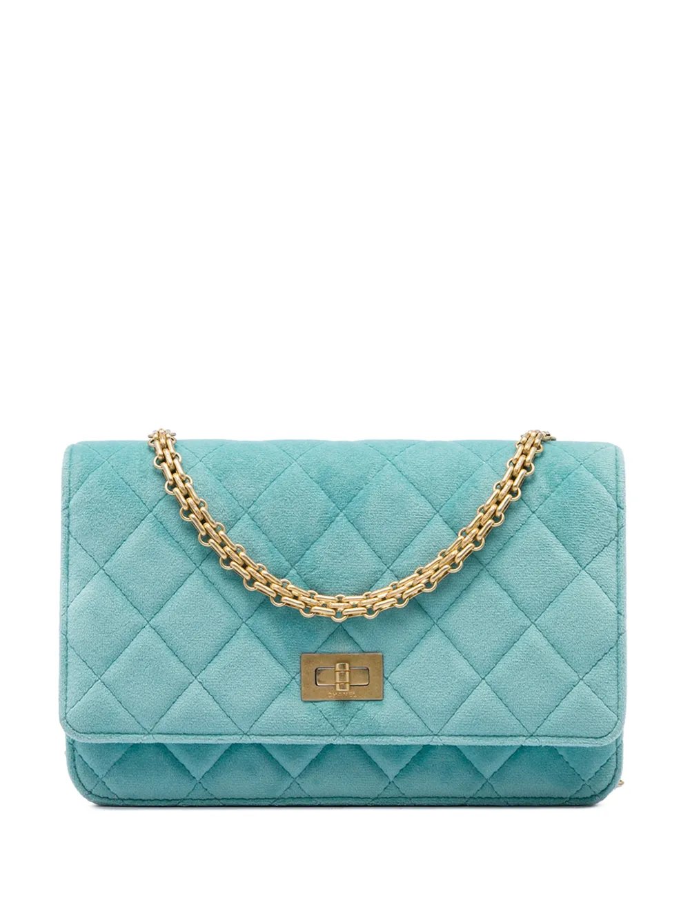 2019 Quilted Velvet Reissue 2.55 Wallet on Chain crossbody bag