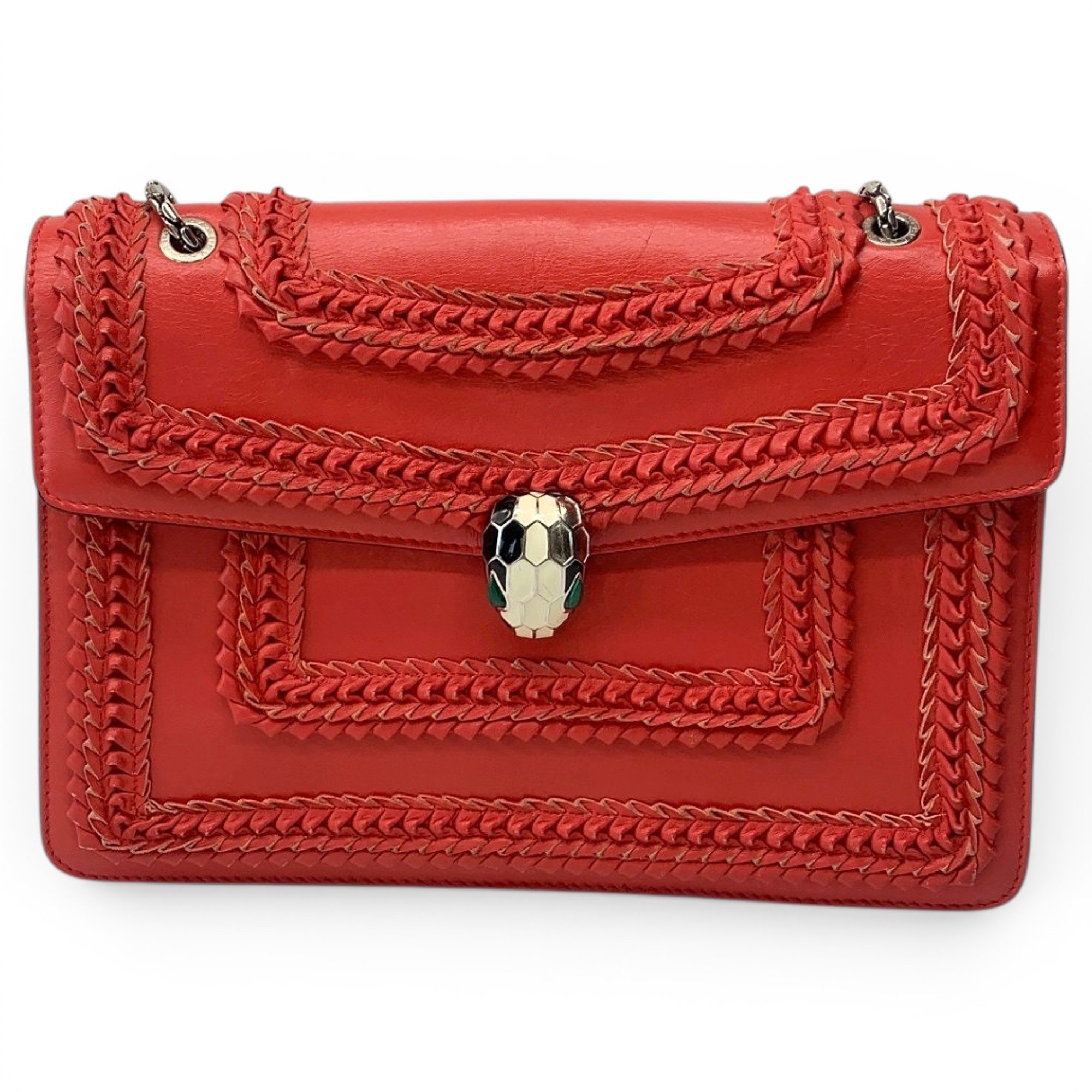 Serpenti leather handbag