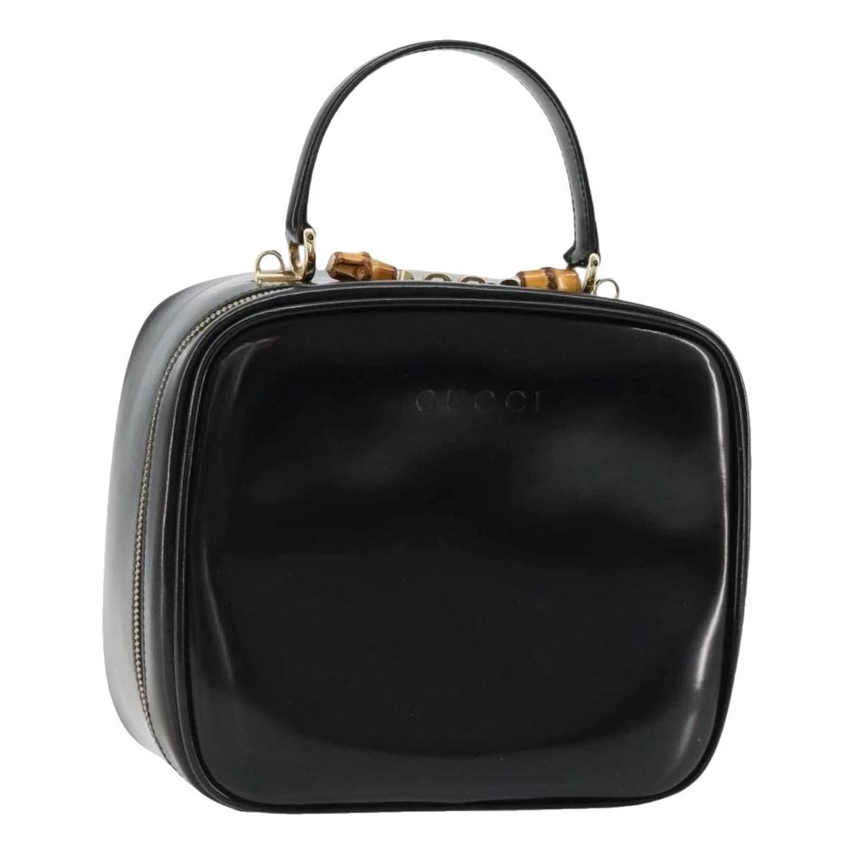 Patent leather vanity case