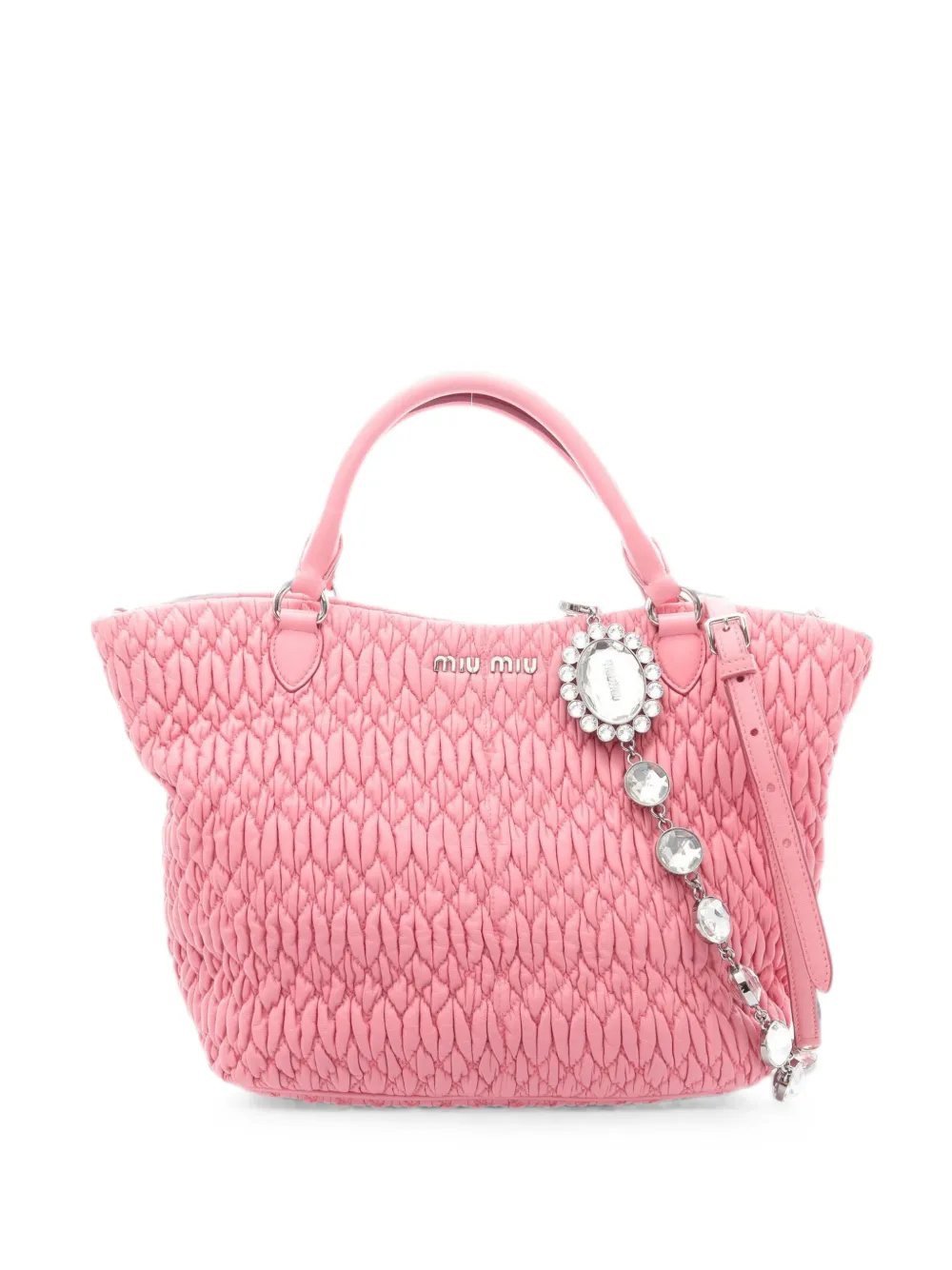 Miu Miu 2010s Nappa Crystal three-way leather tote bag