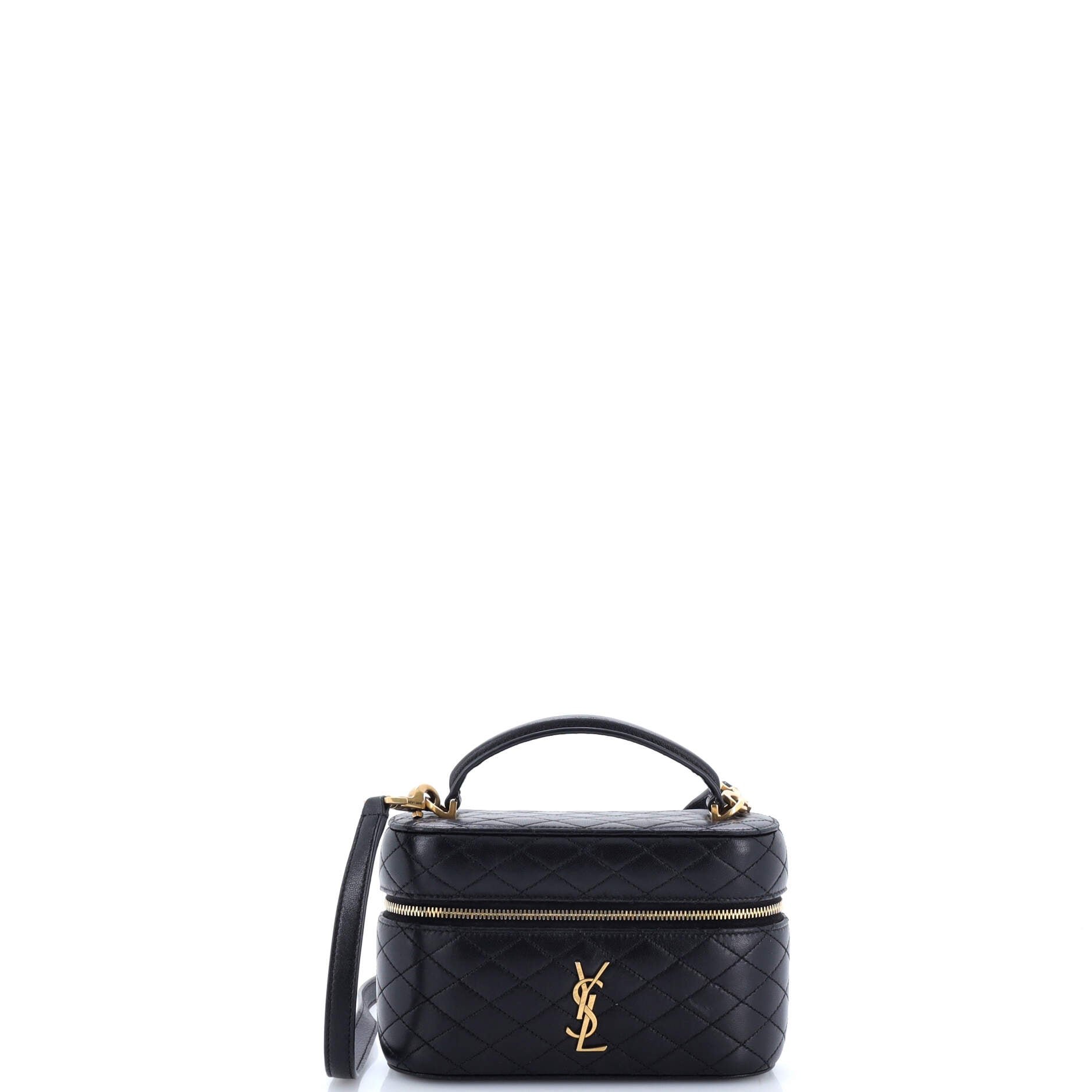 Gaby Zip Around Vanity Bag Quilted Leather Mini