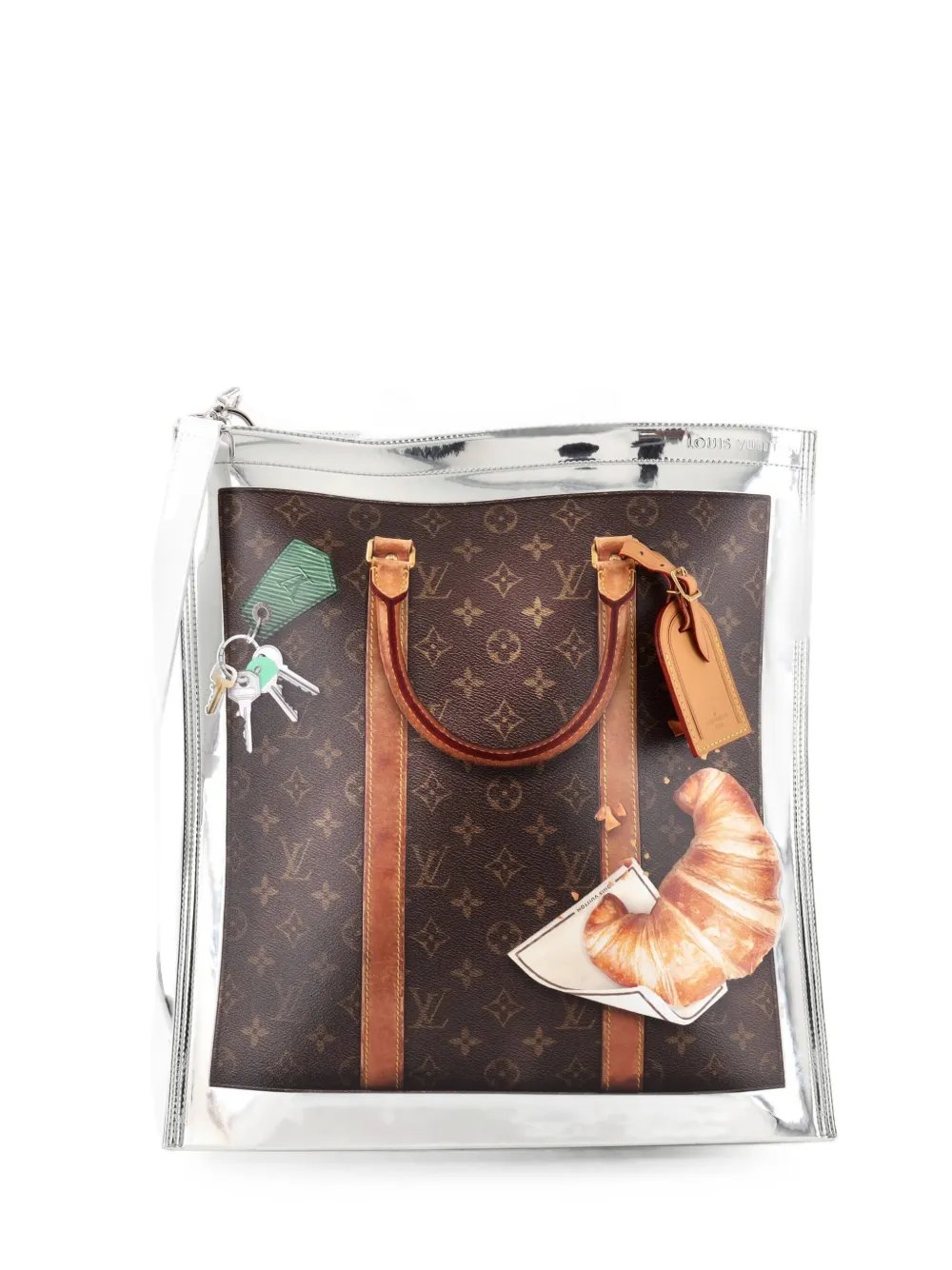 Freezer Sac Plat Bag Printed Mirror Coated Canvas tote bag