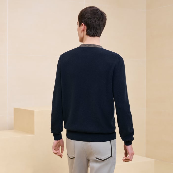 Marine Cashmere "Doubles Cotes H" Crewneck Sweater