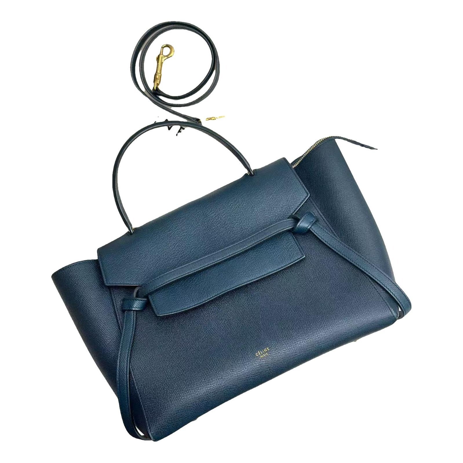 Belt leather handbag