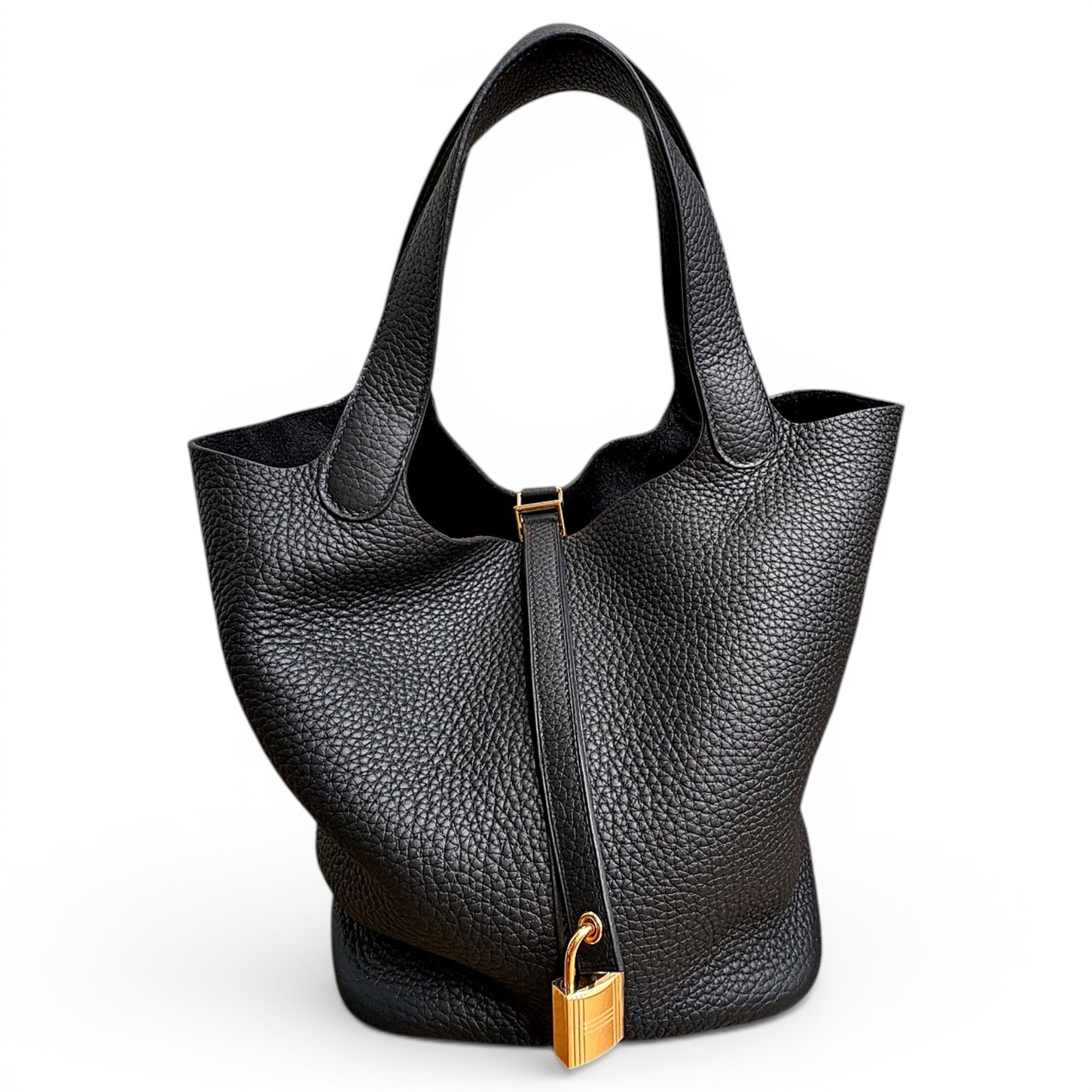 Picotin leather tote