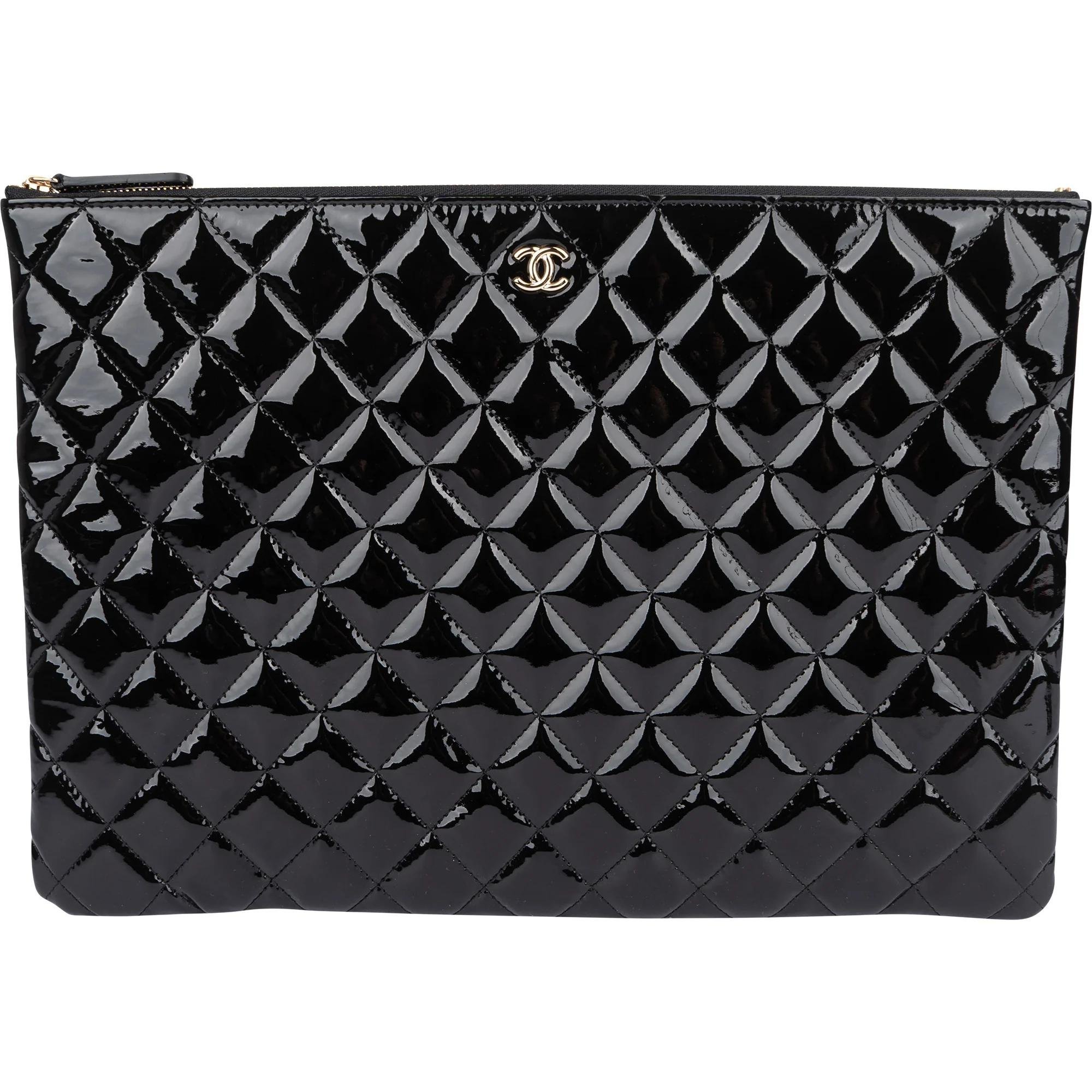 Timeless/Classique patent leather clutch bag