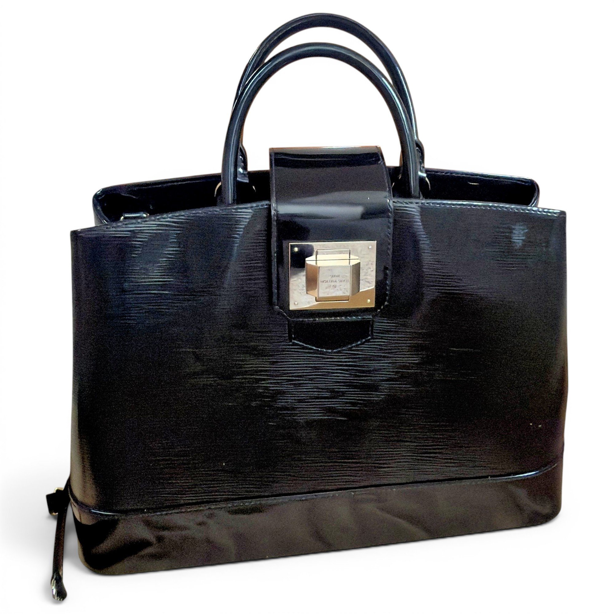 Patent leather handbag