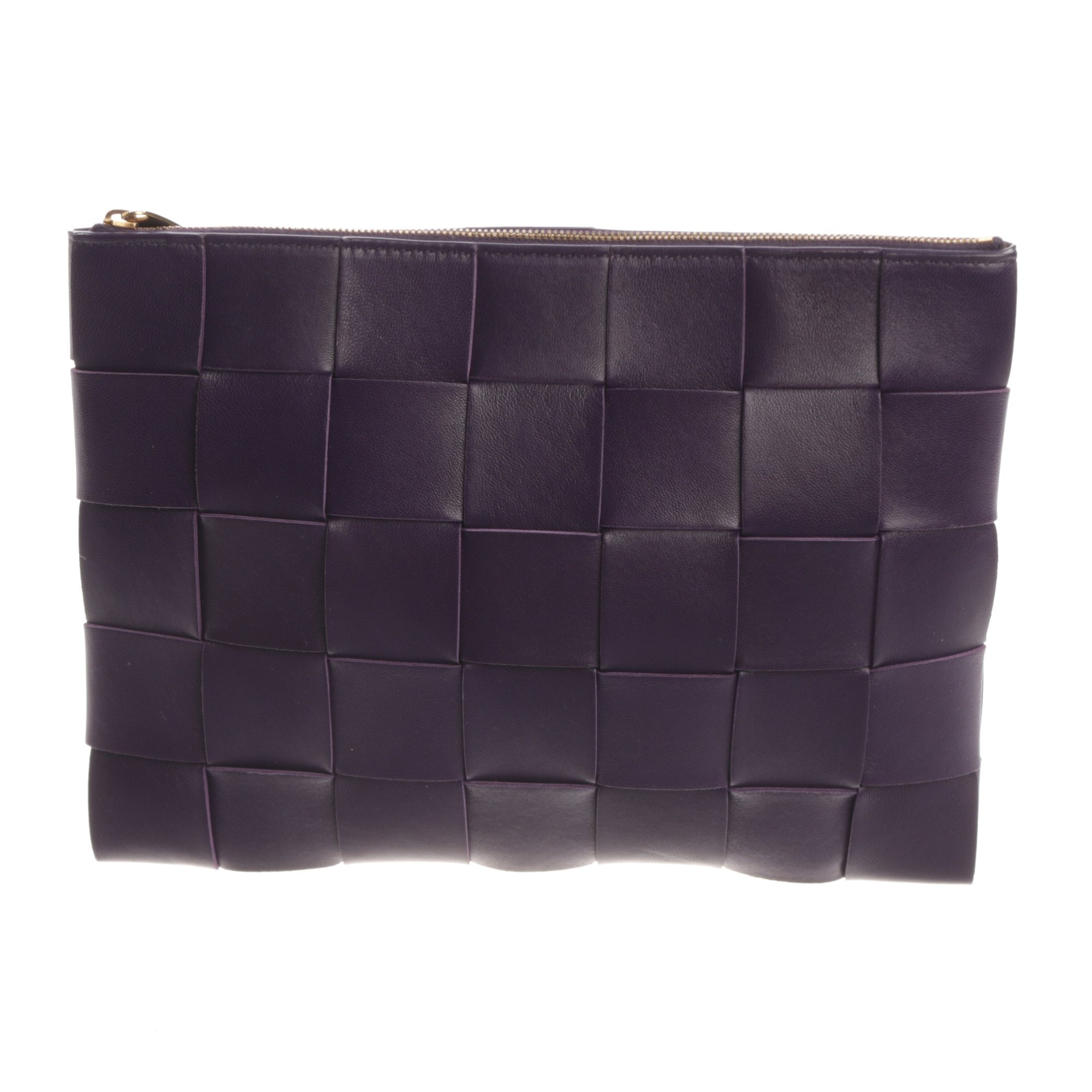 Leather clutch bag