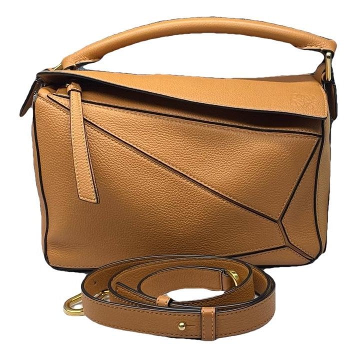 Puzzle leather handbag