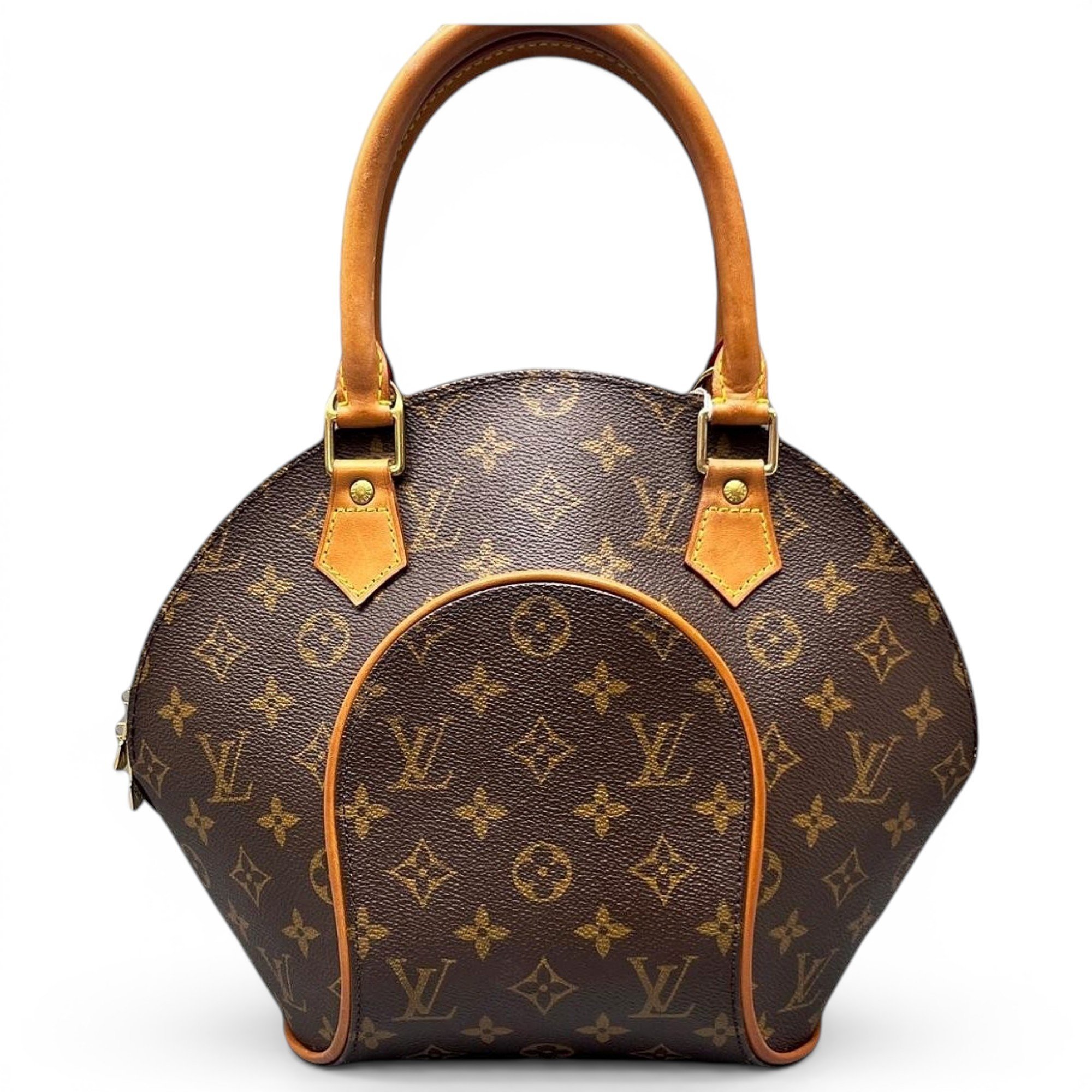 Ellipse leather handbag