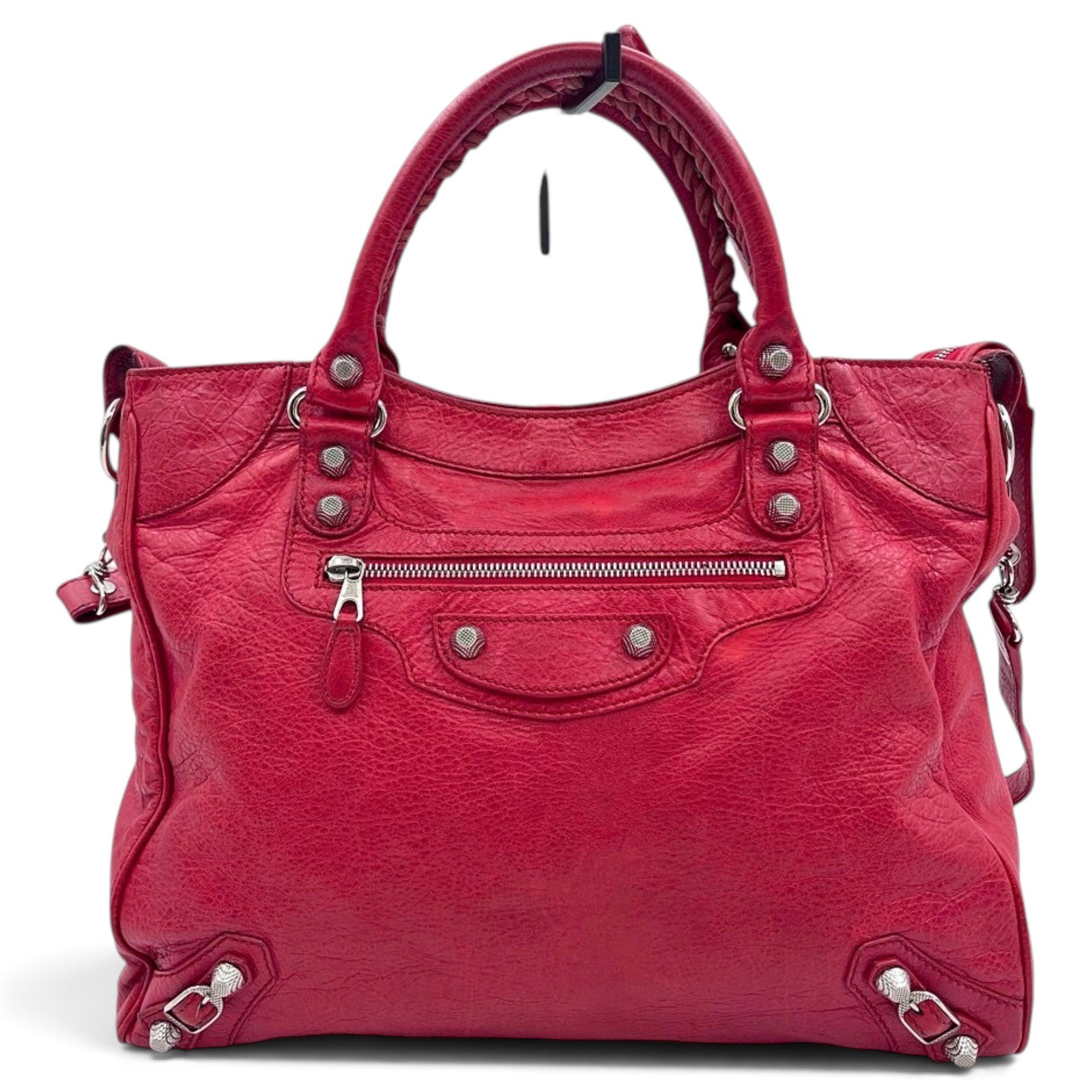 City leather handbag