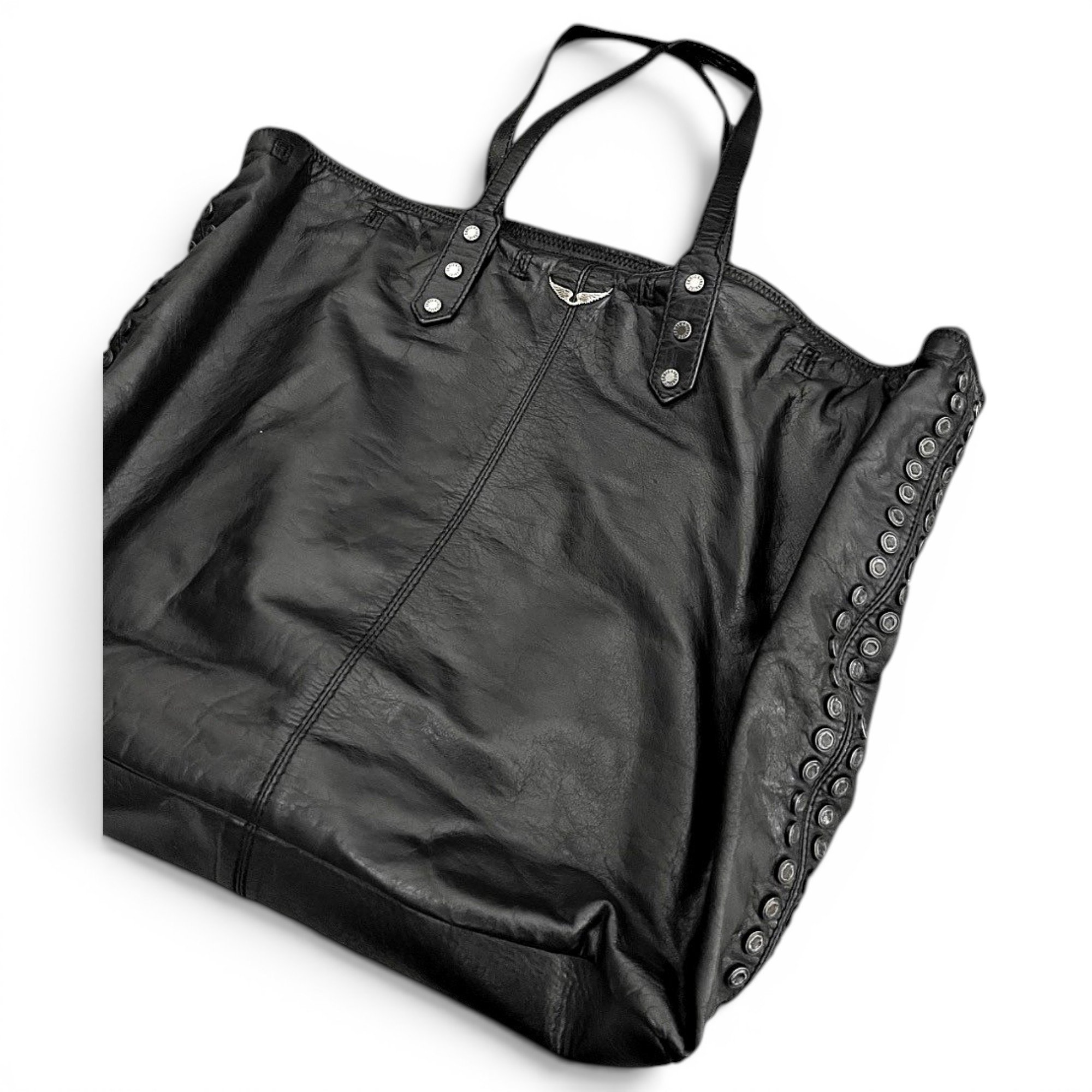 Rock leather crossbody bag