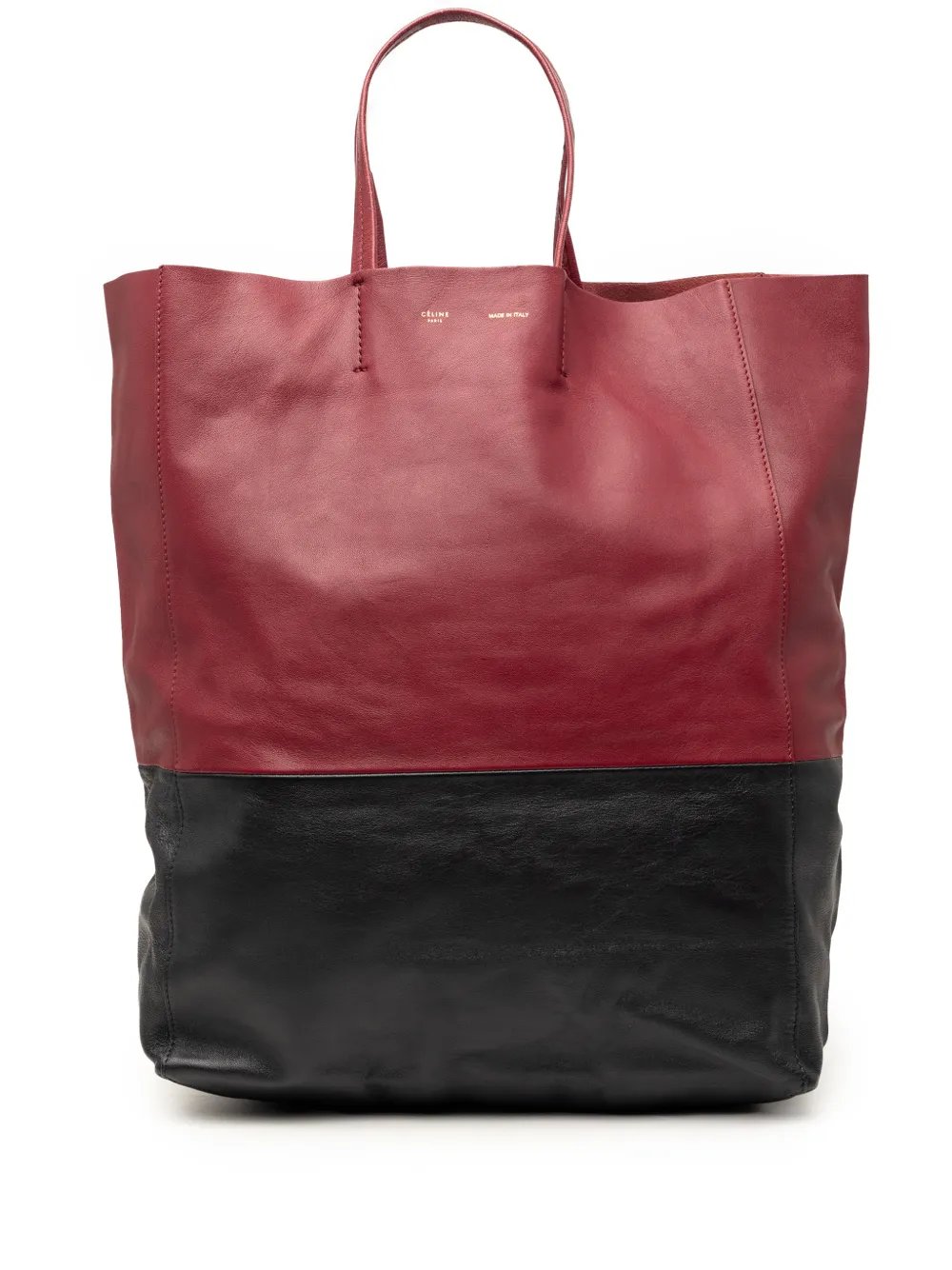 2012 Bicolor Lambskin Vertical Cabas tote bag