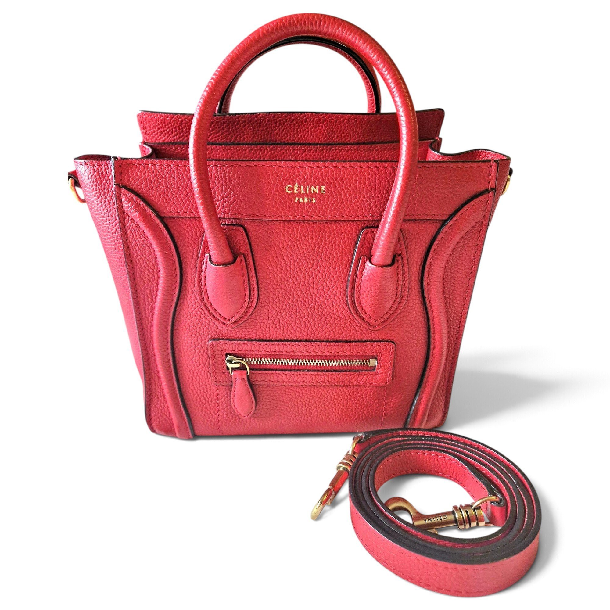 Nano Luggage leather crossbody bag