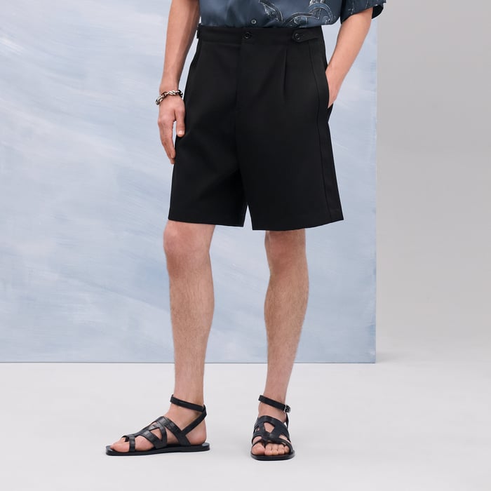 Noir "Pique Plie" Malibu Shorts