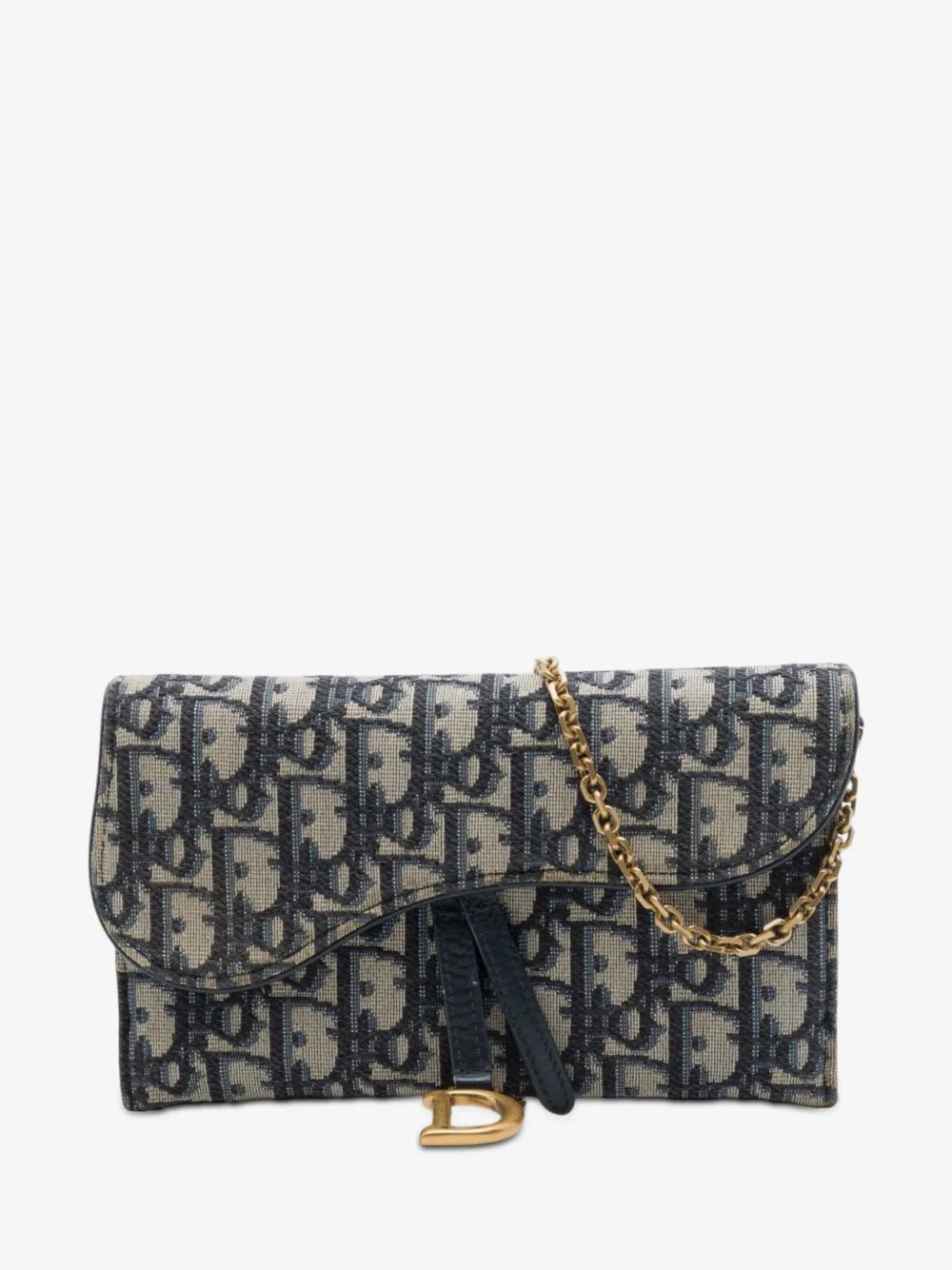 2019 Oblique Canvas Saddle Wallet On Chain crossbody bag
