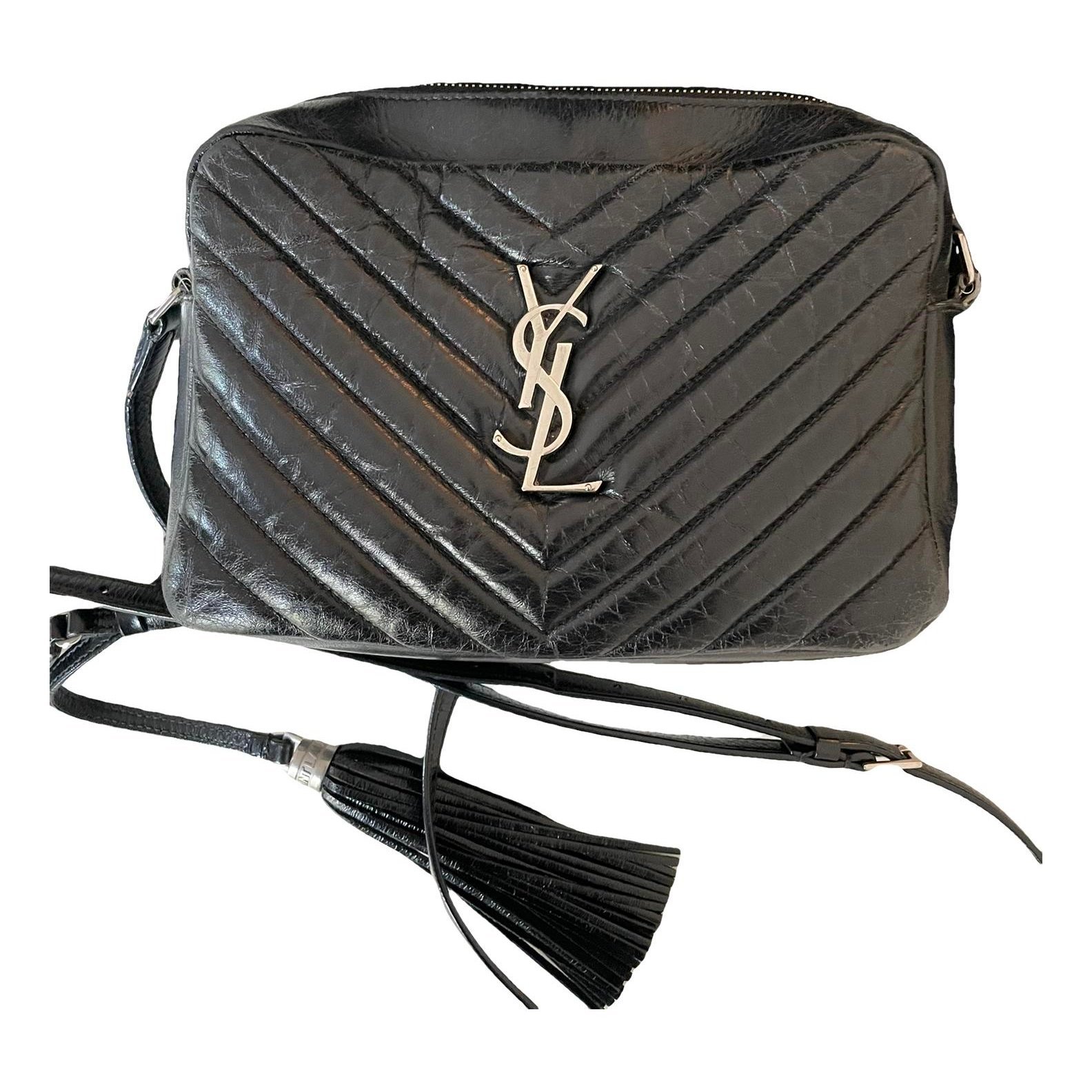 Camera Lou leather crossbody bag