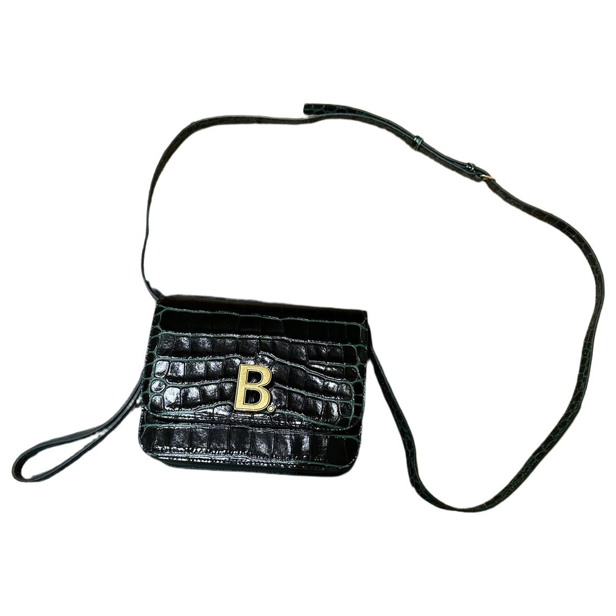 Balenciaga B leather crossbody bag