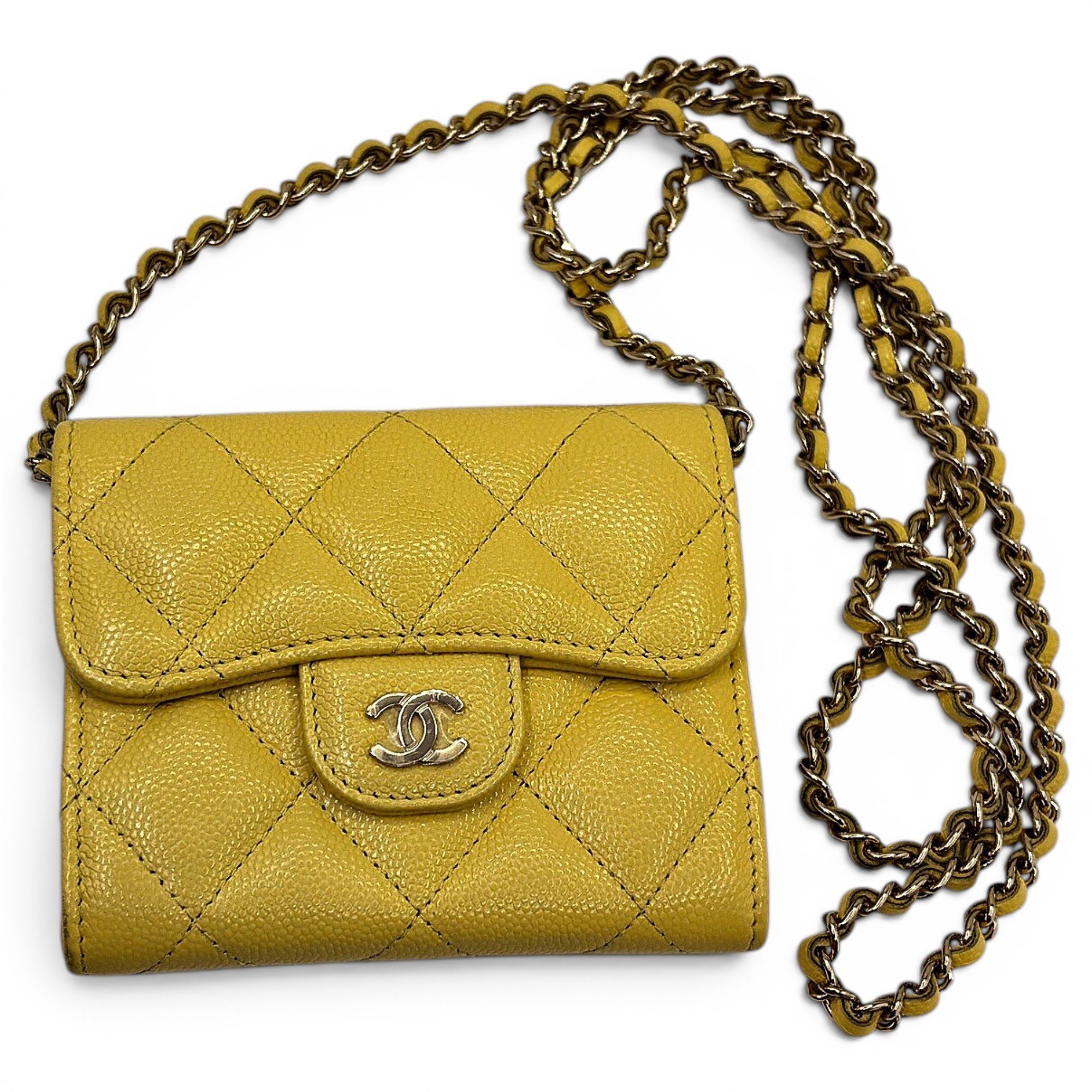 Trendy CC leather crossbody bag