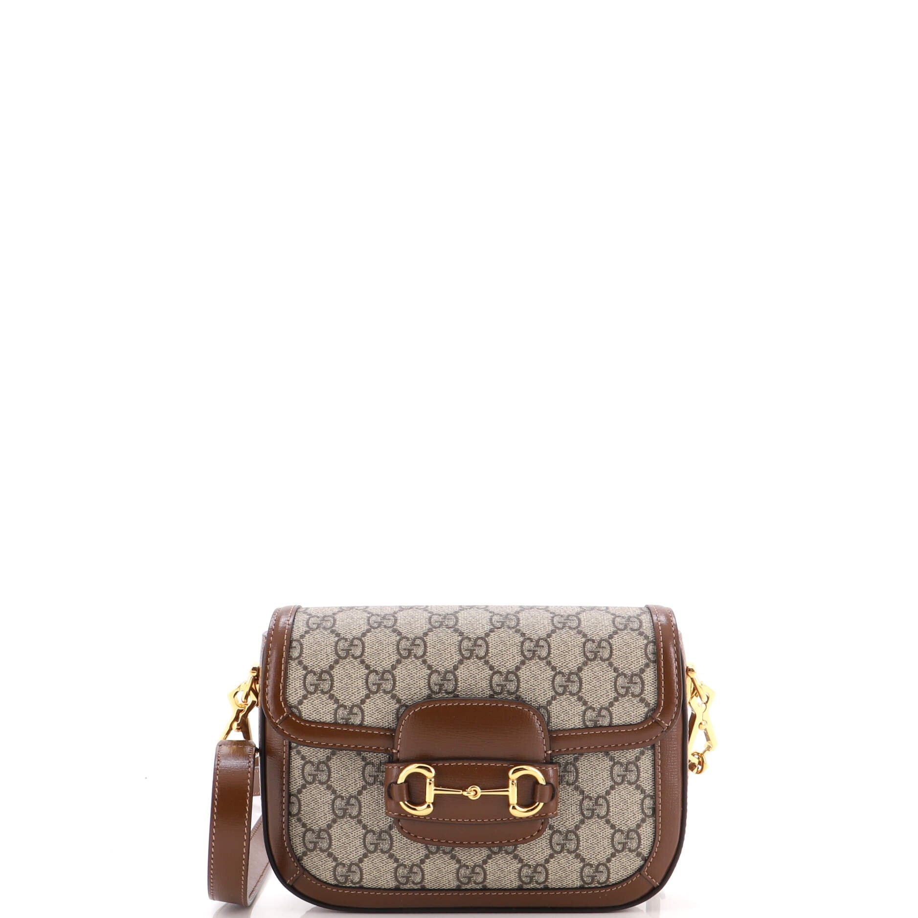 Horsebit 1955 Shoulder Bag GG Coated Canvas with Leather Mini