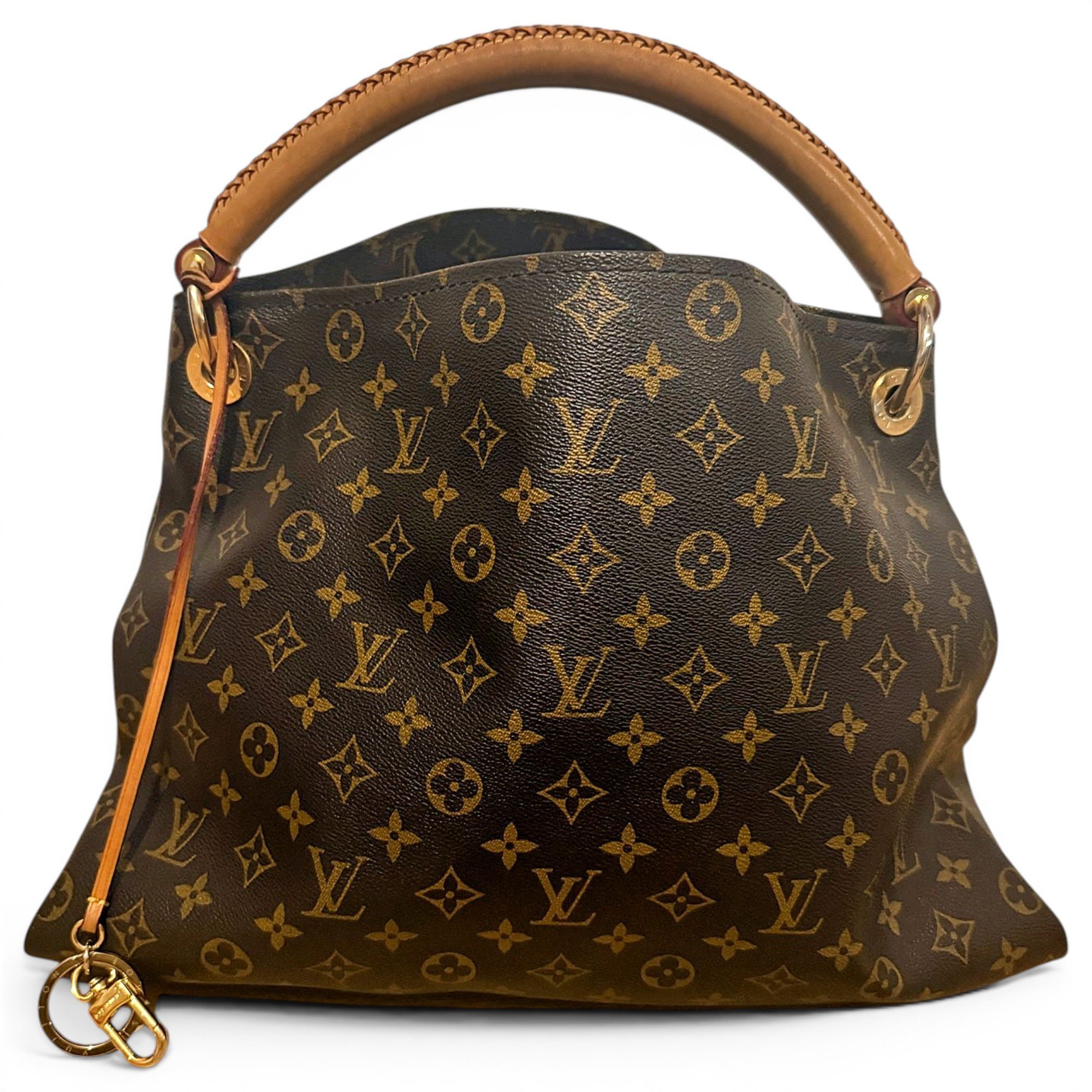 Artsy leather handbag