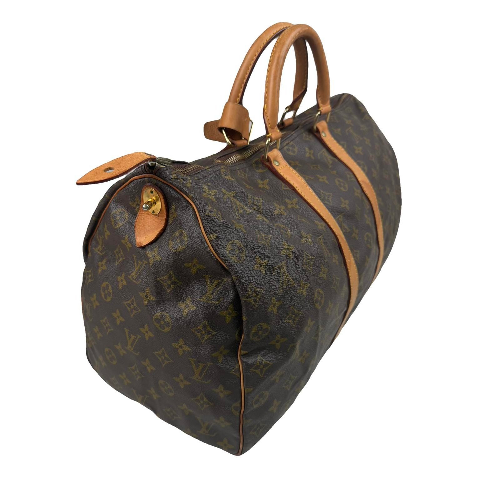 Keepall leather travel bag
