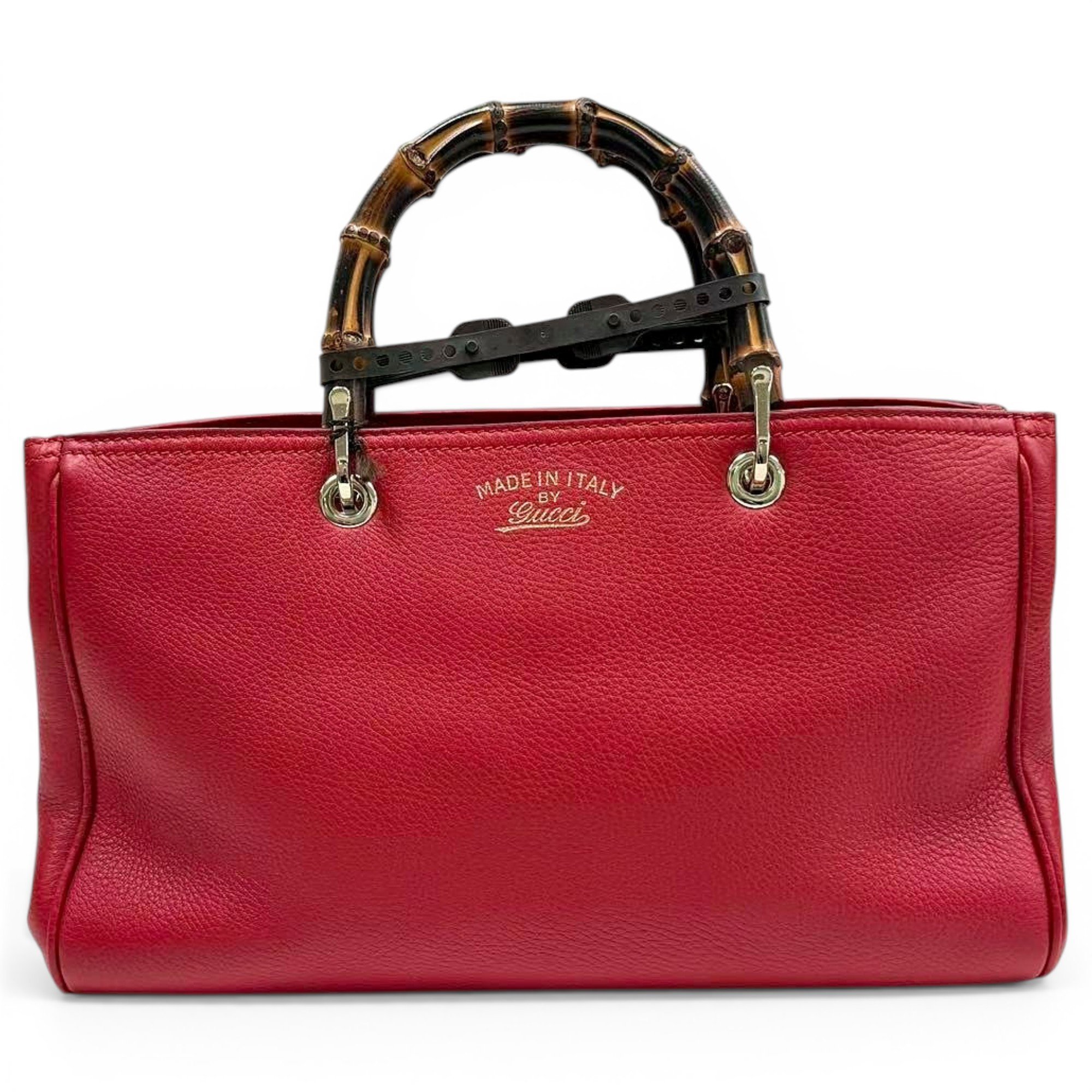 Bamboo Shopper leather handbag
