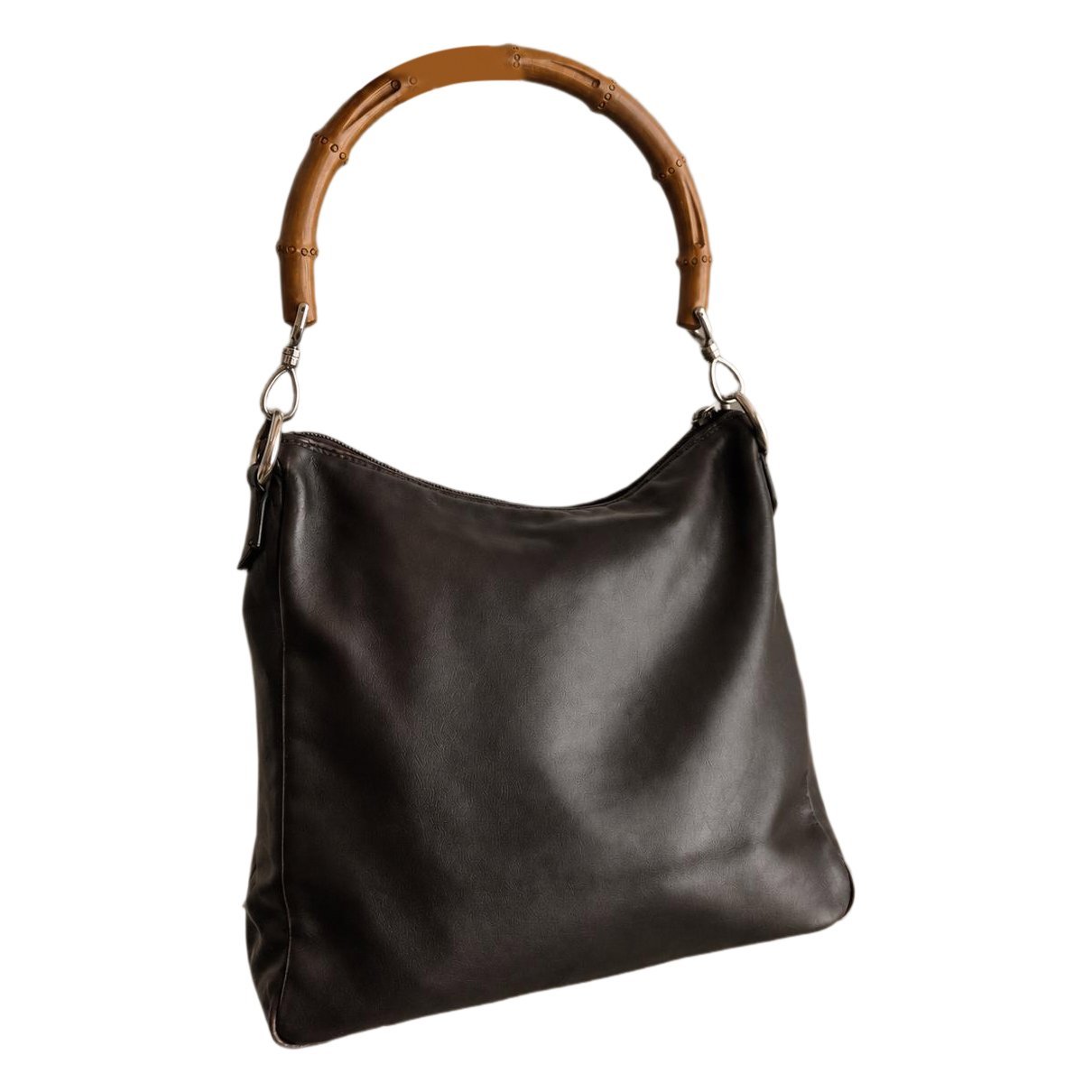 Bamboo Top Handle leather handbag
