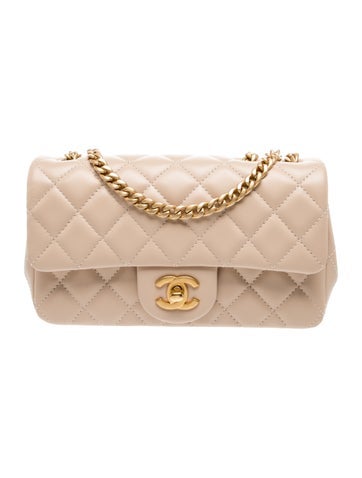 Rectangular Mini Camellia Flap Bag