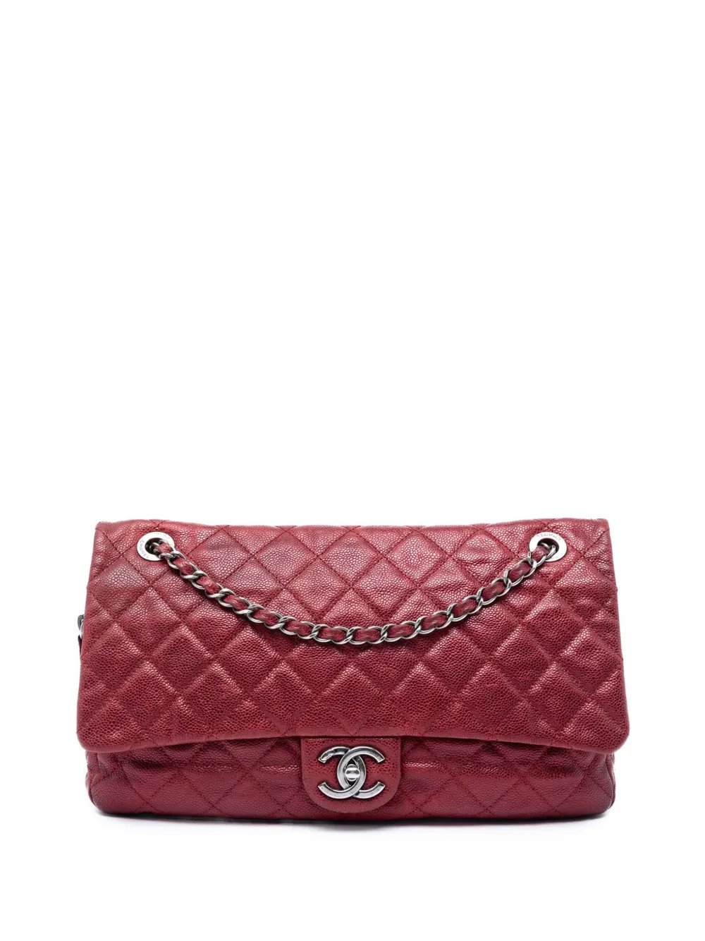 2012 Jumbo Quilted Iridescent Caviar Easy Flap shoulder bag