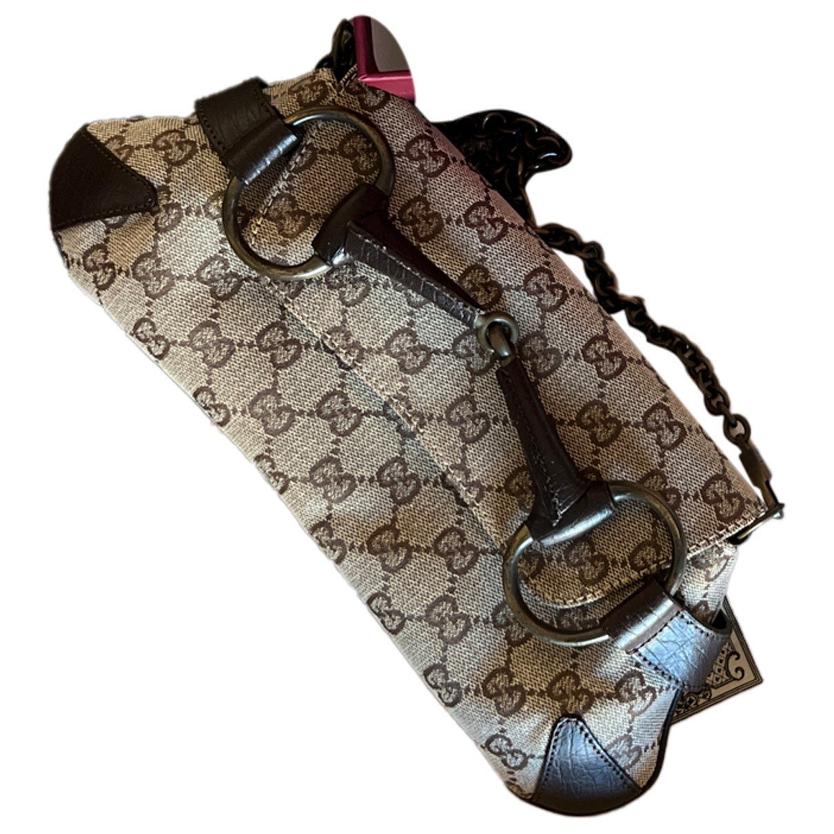 Horsebit Chain cloth handbag
