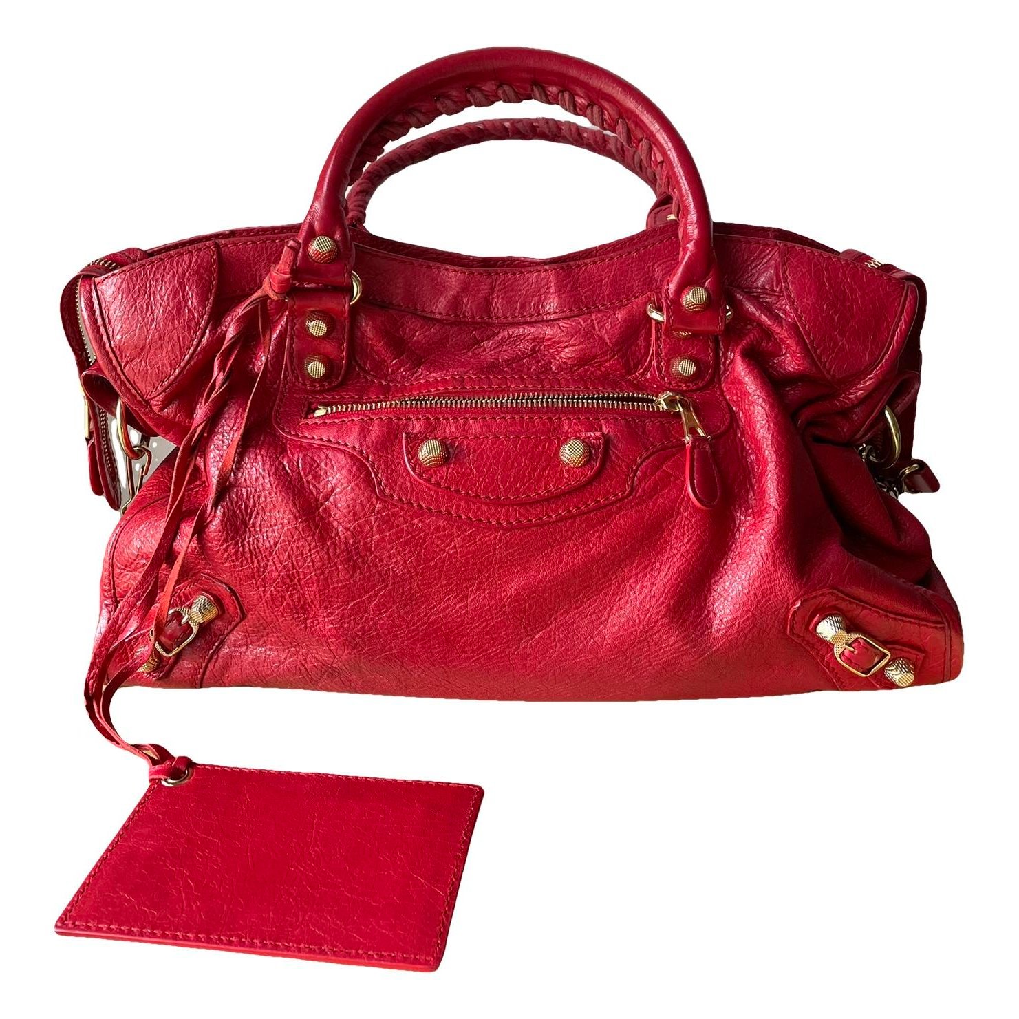 Town leather handbag